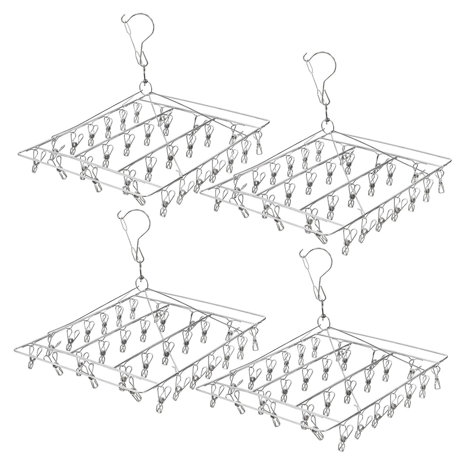 Ganchos de Secado Tosnail 4 Piezas Acero Inoxidable 30 Clips