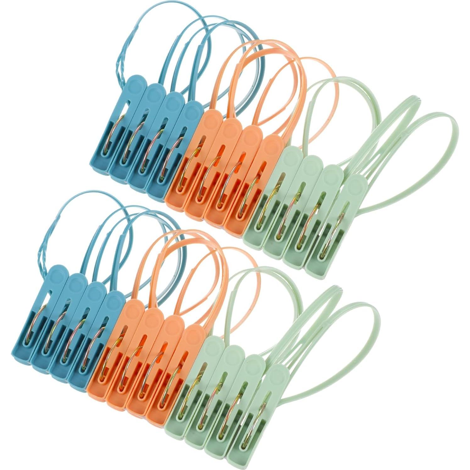 Paquete de 24 Pinzas de Plástico Ajcotahm para Ropa Multicolor