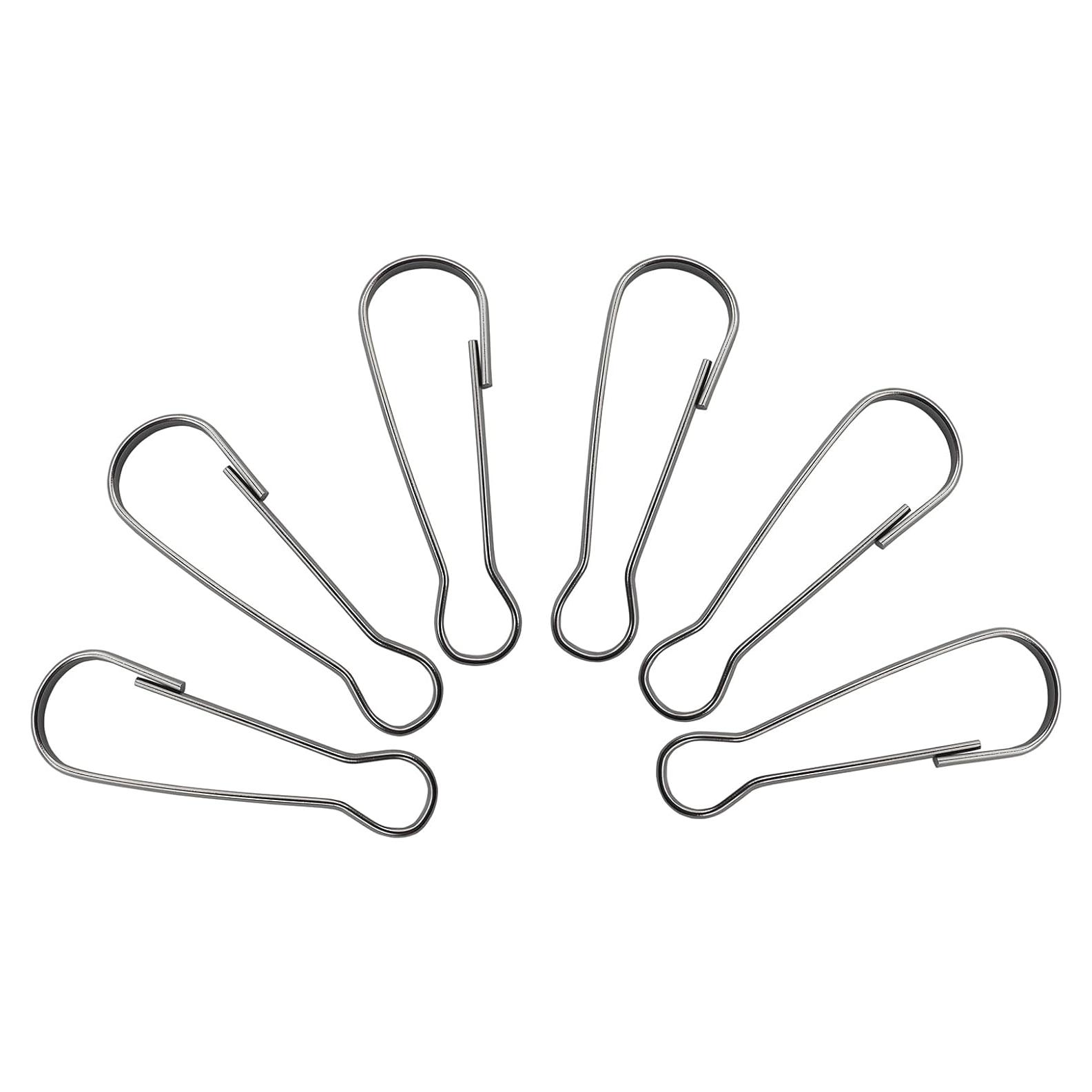 Ganchos de Resorte de Acero Inoxidable LYECUN 7 cm - 6 Pcs