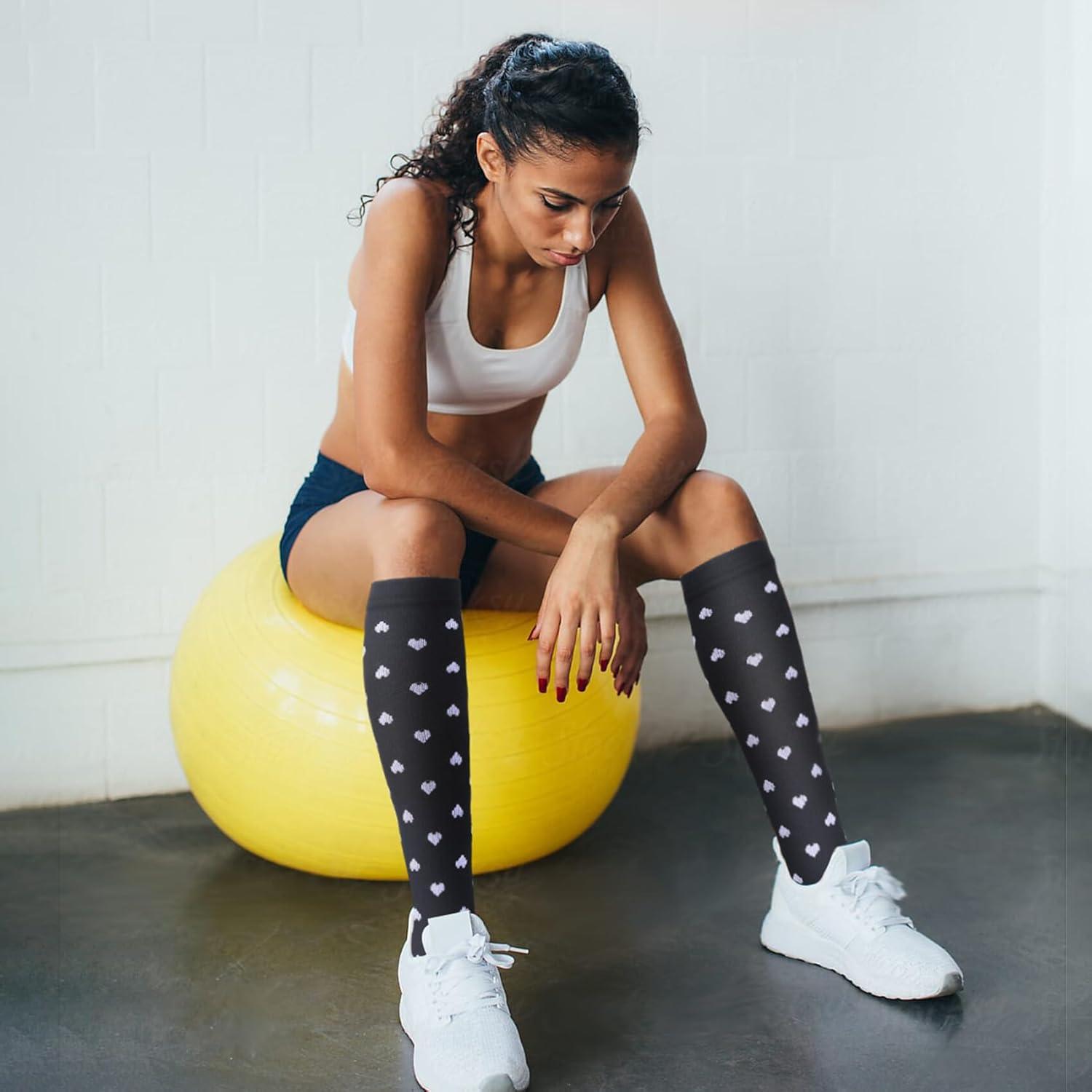 Calcetines de Compresión Doble Pareja 6 Pares Unisex 20-30 mmHg