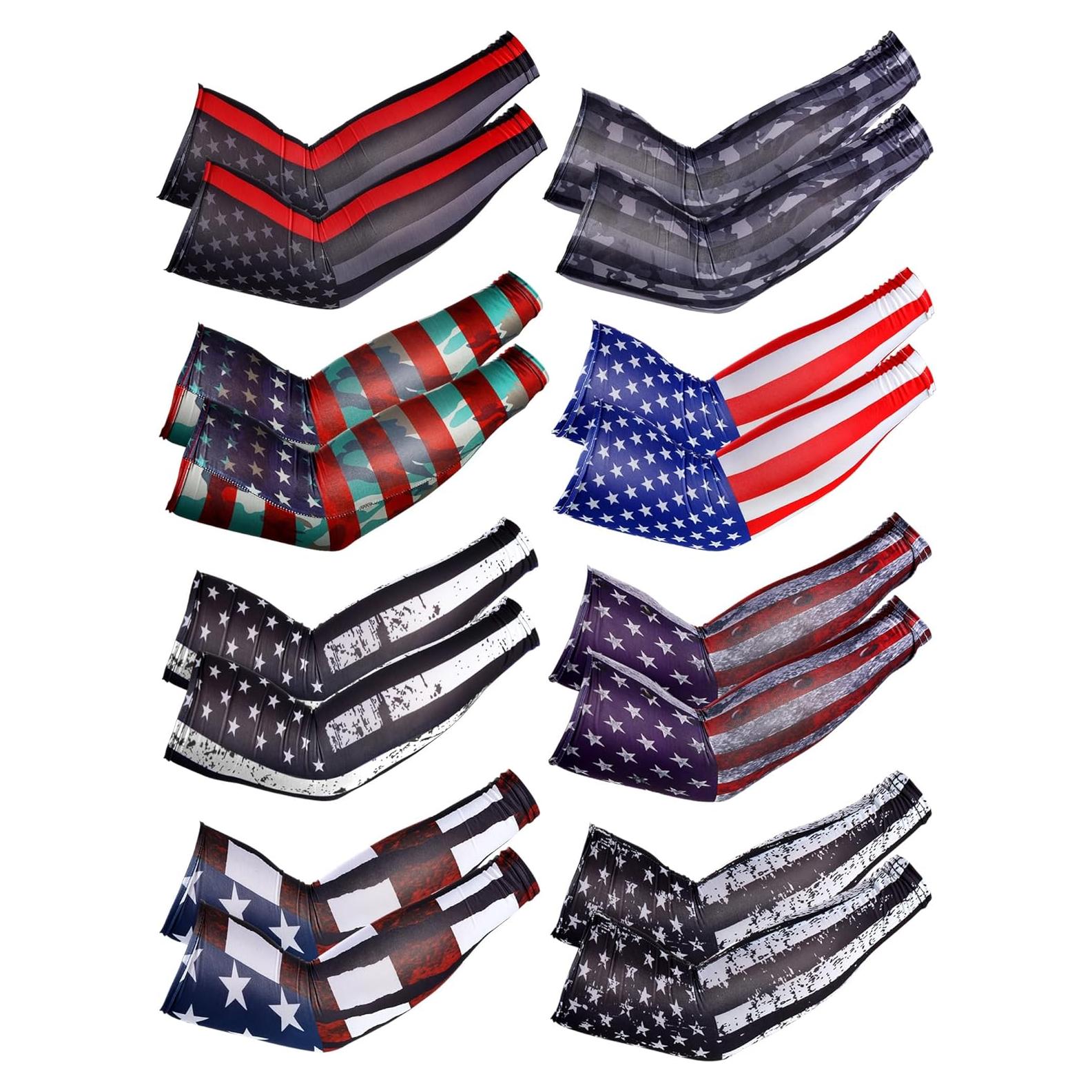 Mangas de Compresión UV SATINIOR 8 Pares para Hombres y Mujeres