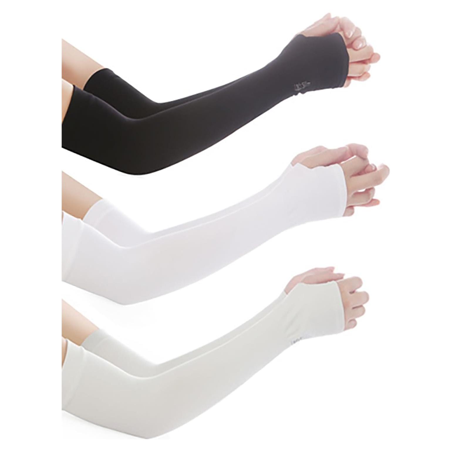 3 Pares de Mangas de Protección Solar y Enfriamiento Unisex