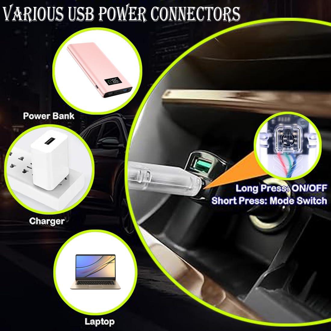 Luces LED Ojo Demonio Lcxecnw para Auto USB 5V 11 Modos