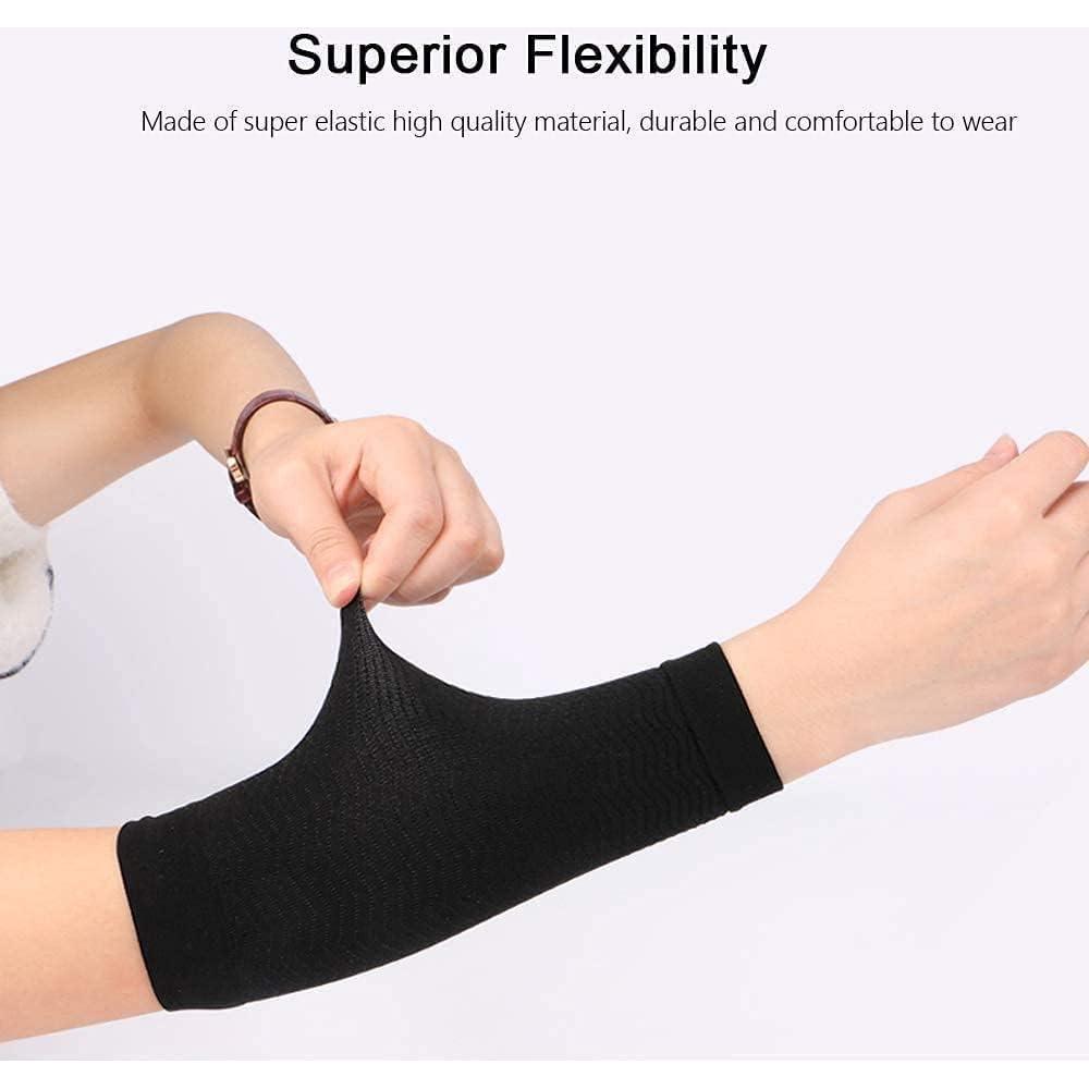 Mangas de Compresión para Brazo Superior 2 Pares Beige y Negro