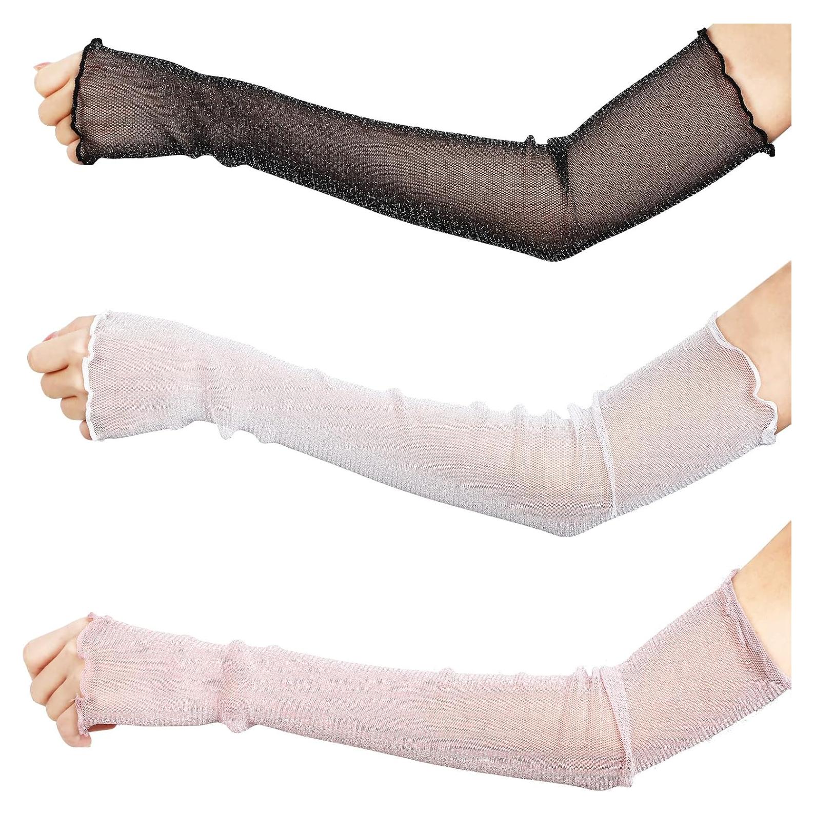 Mangas Largas de Encaje SATINIOR para Mujeres - 3 Pares UV