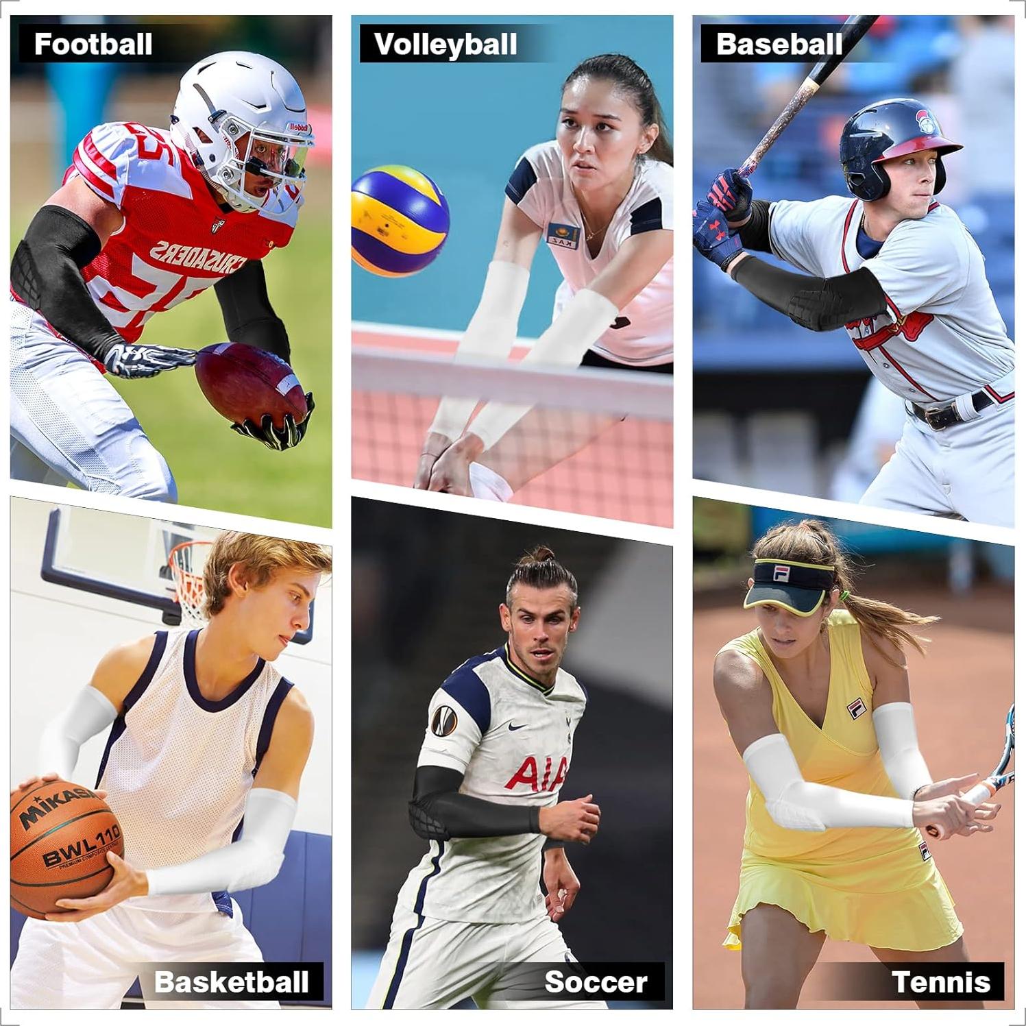 AceList Almohadillas de Codo Compresión 2PCS Negro Extra Pequeño