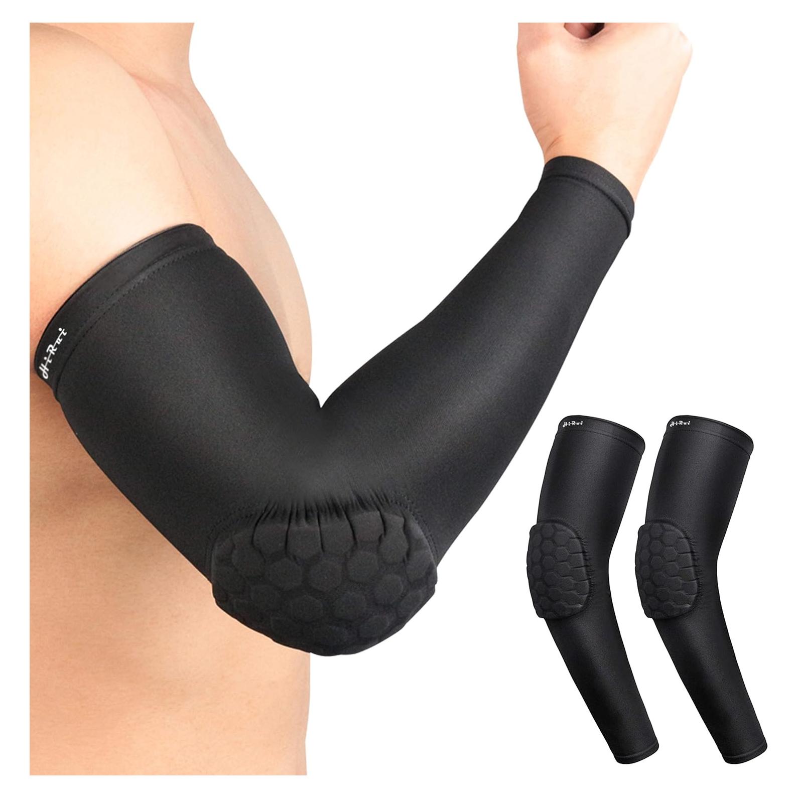 Almohadillas de Compresión para Codo HiRui - Unisex, Negro, Grande