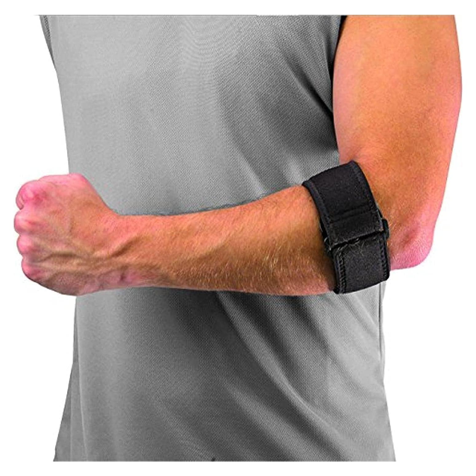 Soporte para codo de tenis Mueller con almohadilla de gel, negro