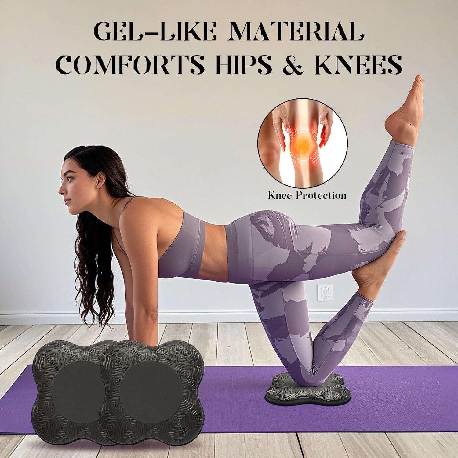 Cojines de Yoga MBKHFLL - 2 Paquetes Espuma Antideslizante