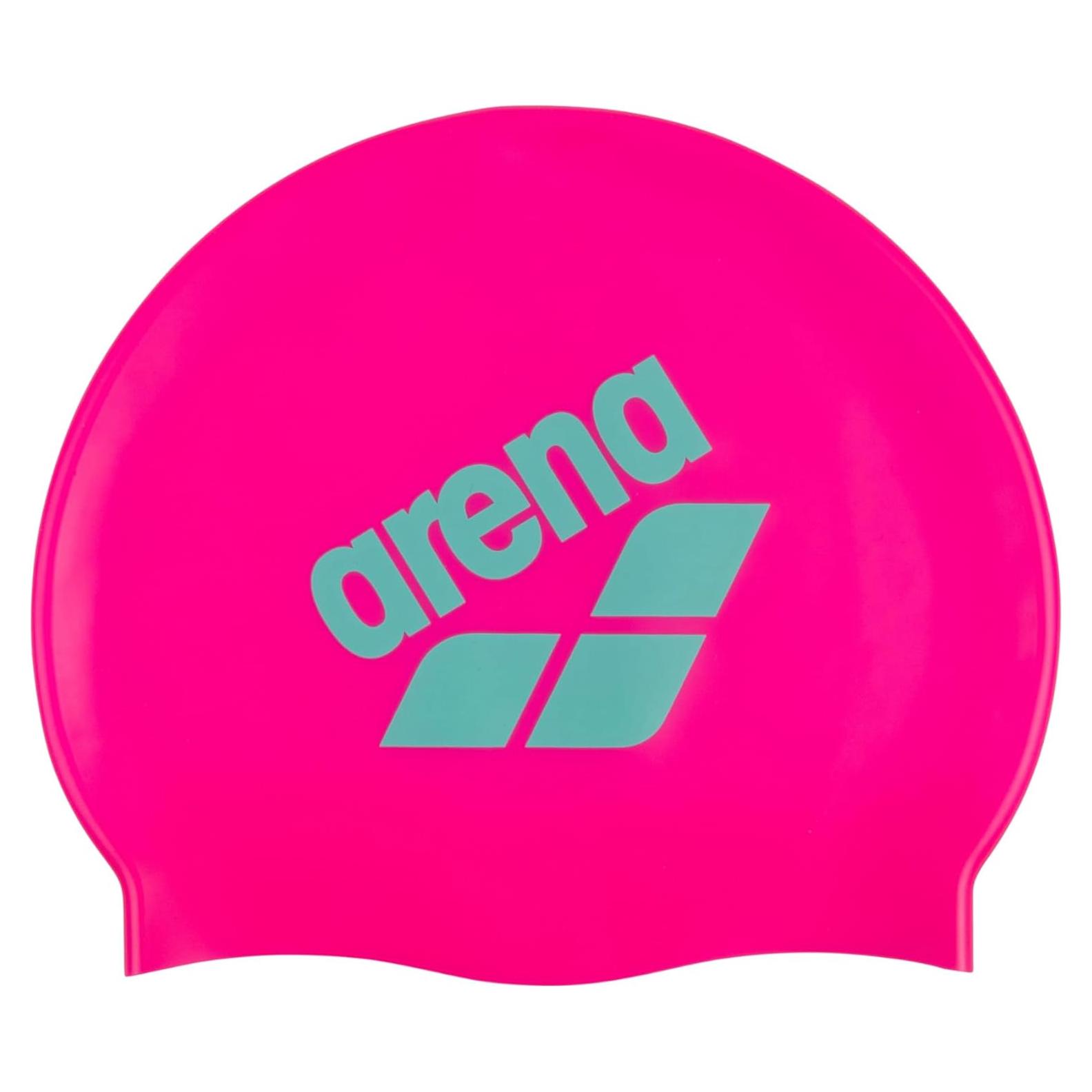 Gorro de natación unisex Arena de silicona rosa/blanco