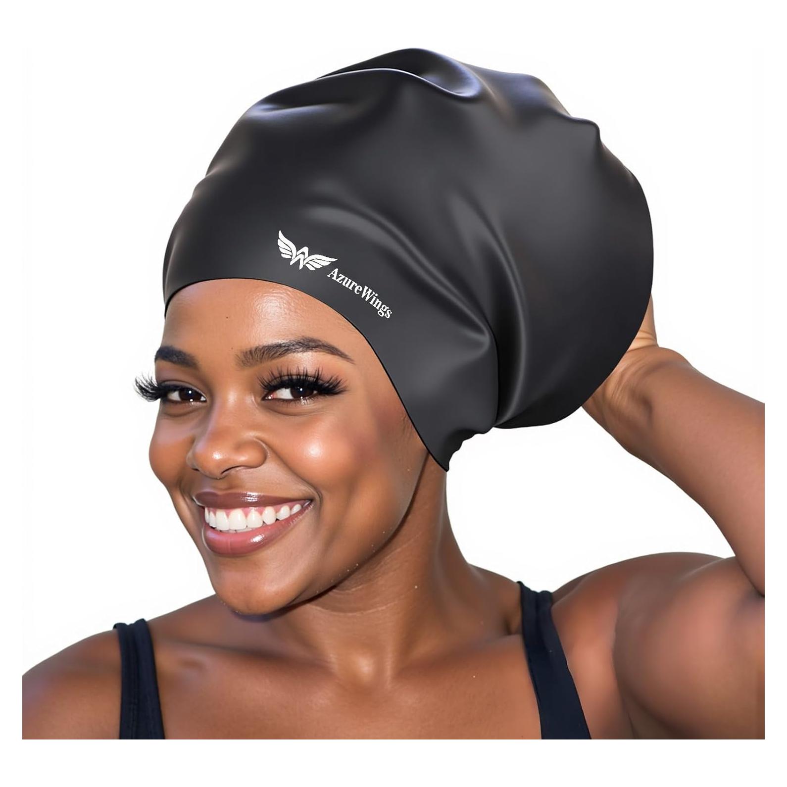 Gorro de Natación Extra Grande AzureWings para Cabello Largo