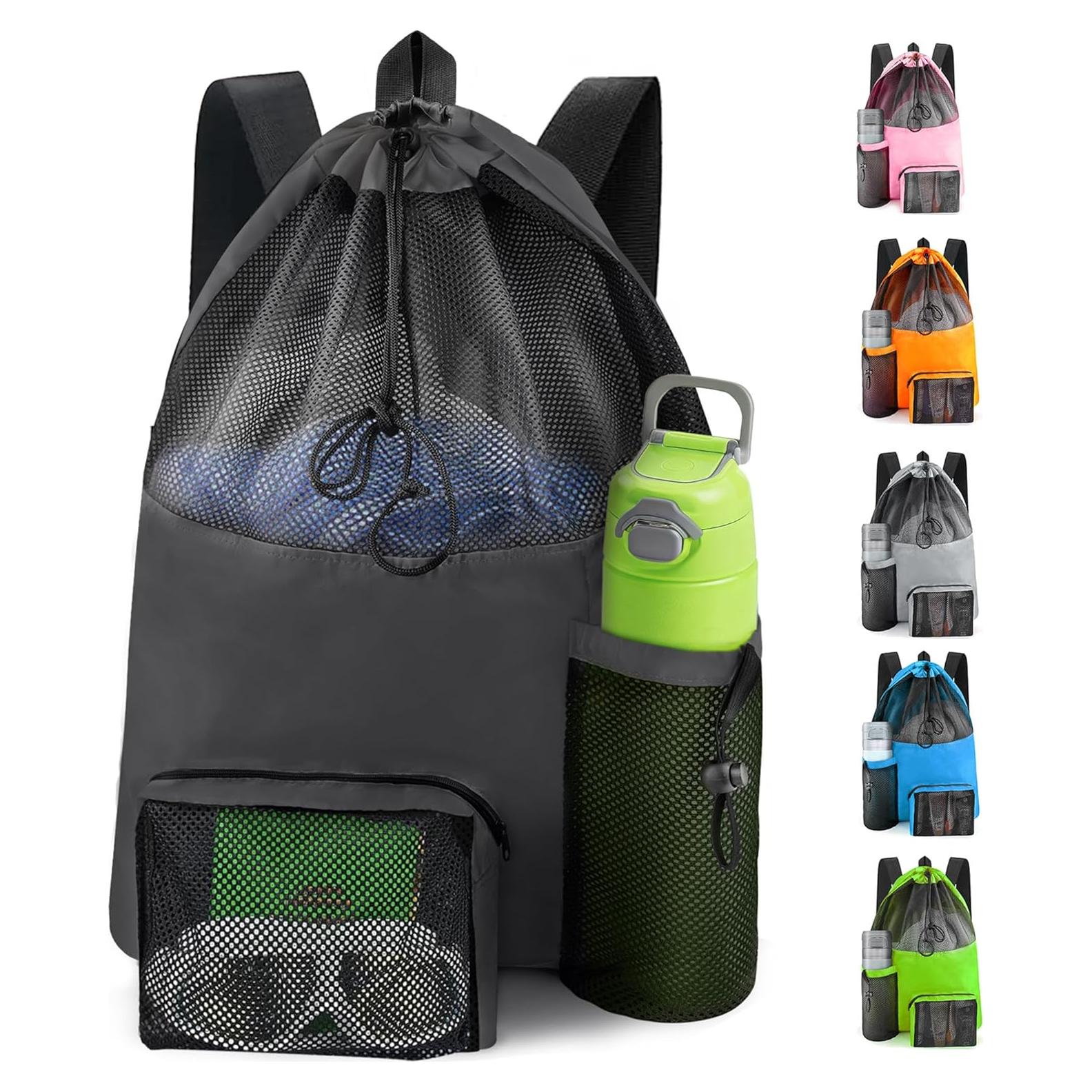 Bolsa de Malla para Natación HOHOM 40L con Cierre de Cordón