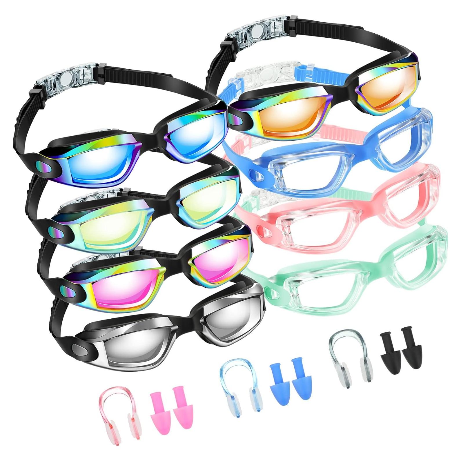 Konohan 8 Gafas de Natación Silicona Antivaho para Adultos y Niños