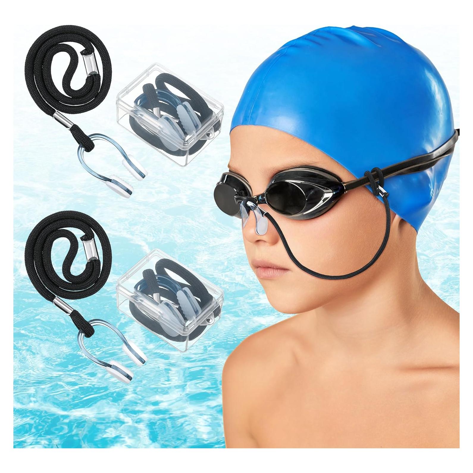 Set de 2 Clips de Nariz para Natación Dunkive con Cordón