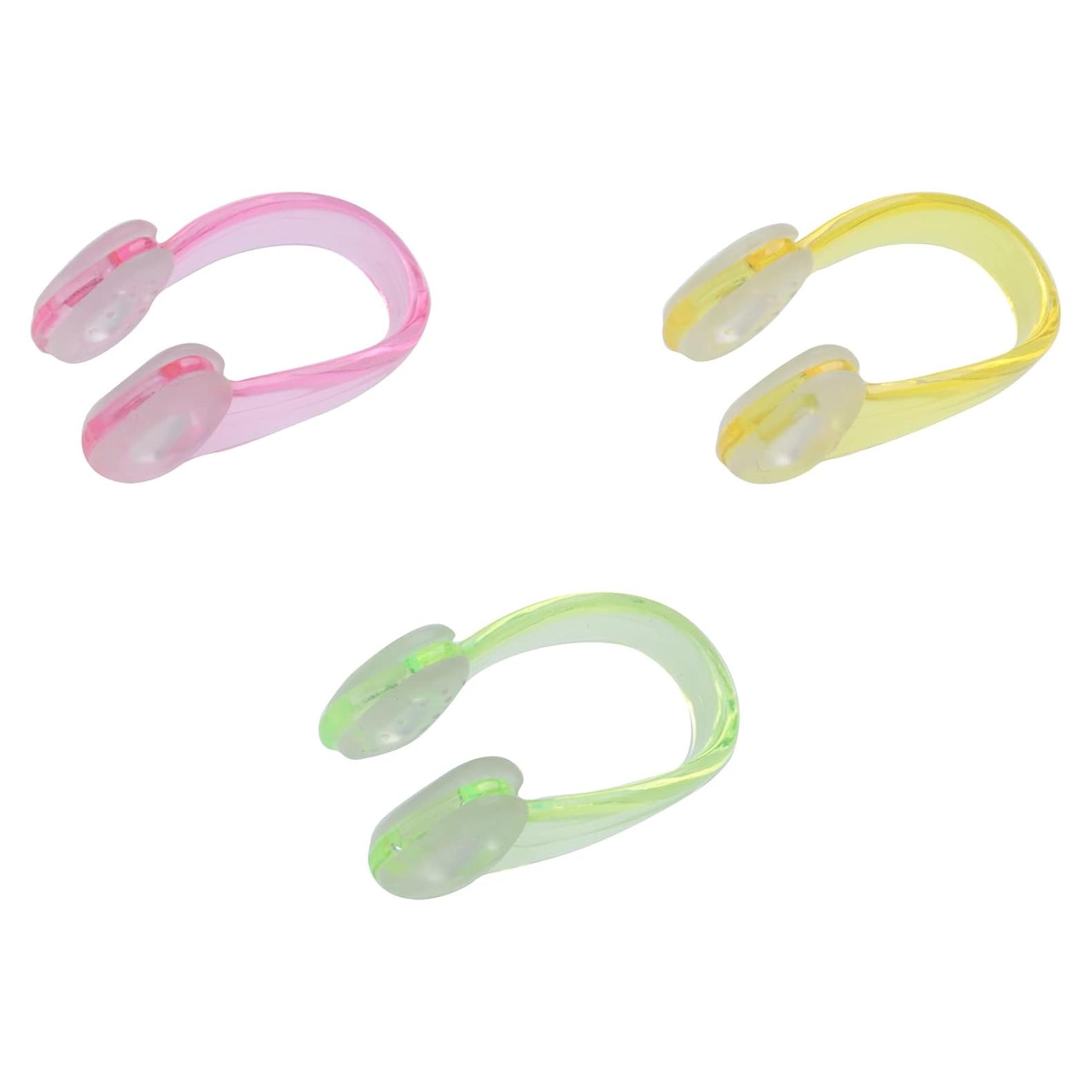 3 Clips de Nariz Ruwado para Nadar Silicona Coloridos 3.6 cm