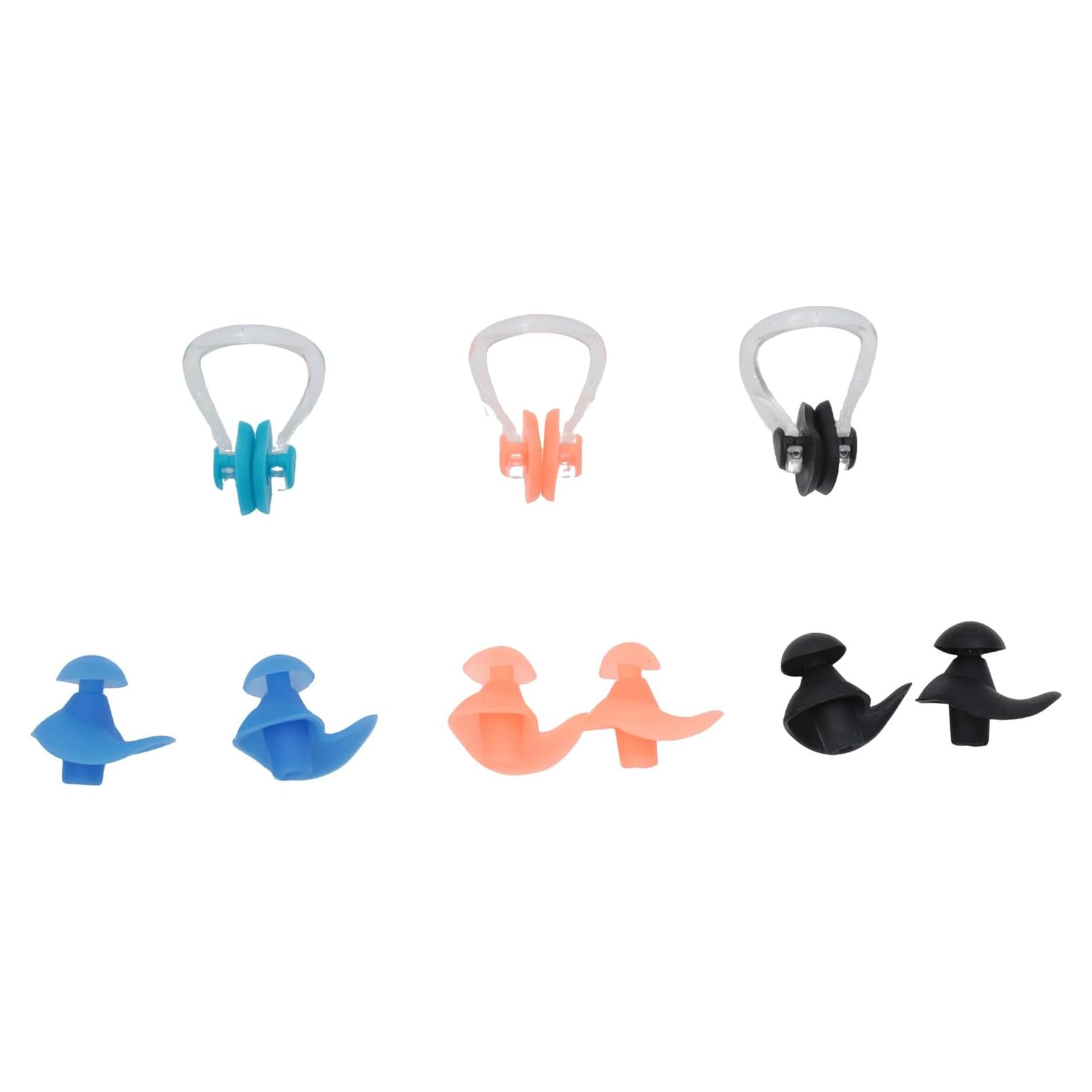 3 Pares de Clips para Nariz y Tapones para Oídos Ruwado