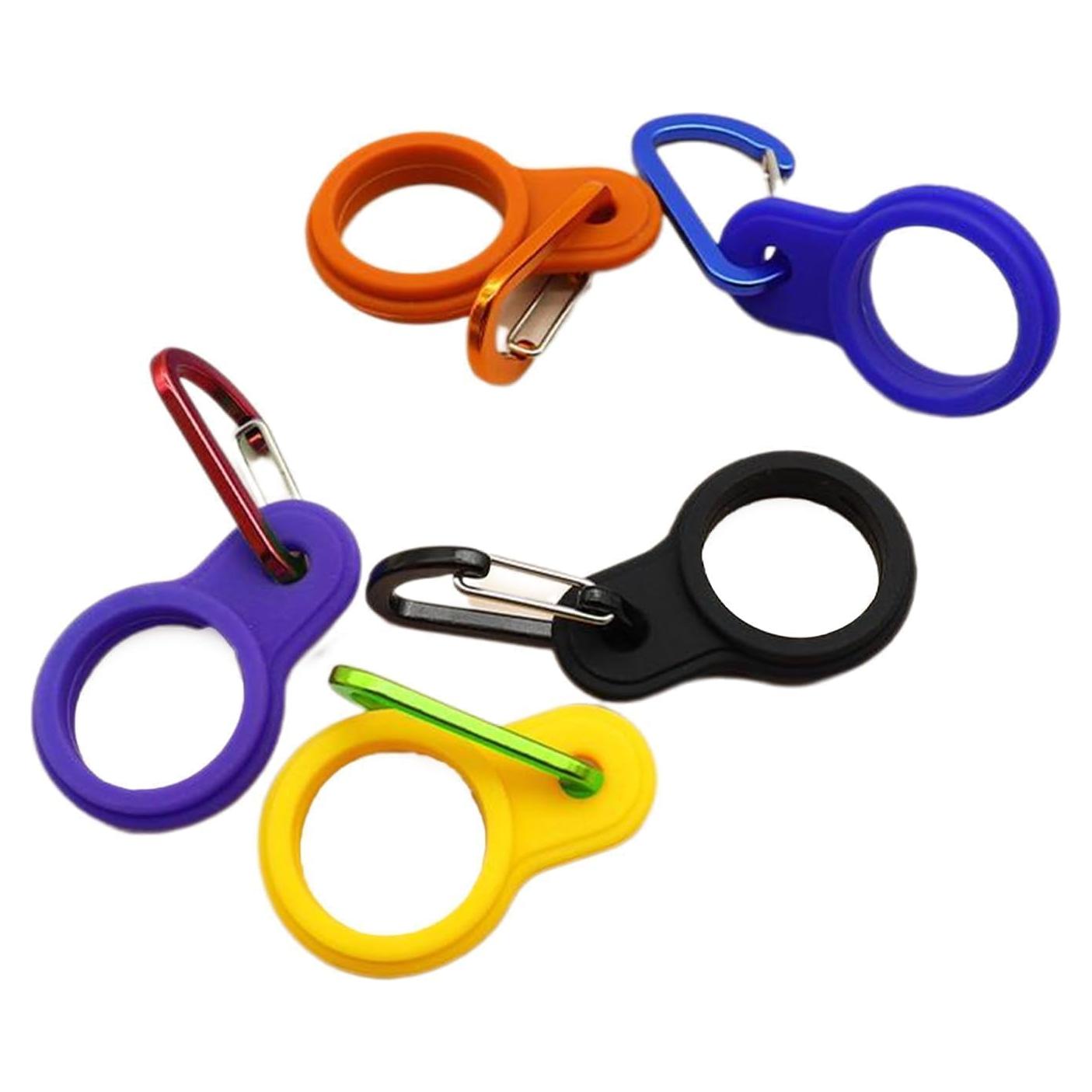 6 Hebillas de Silicona para Botellas Tnyvm con Clip Mosquetón