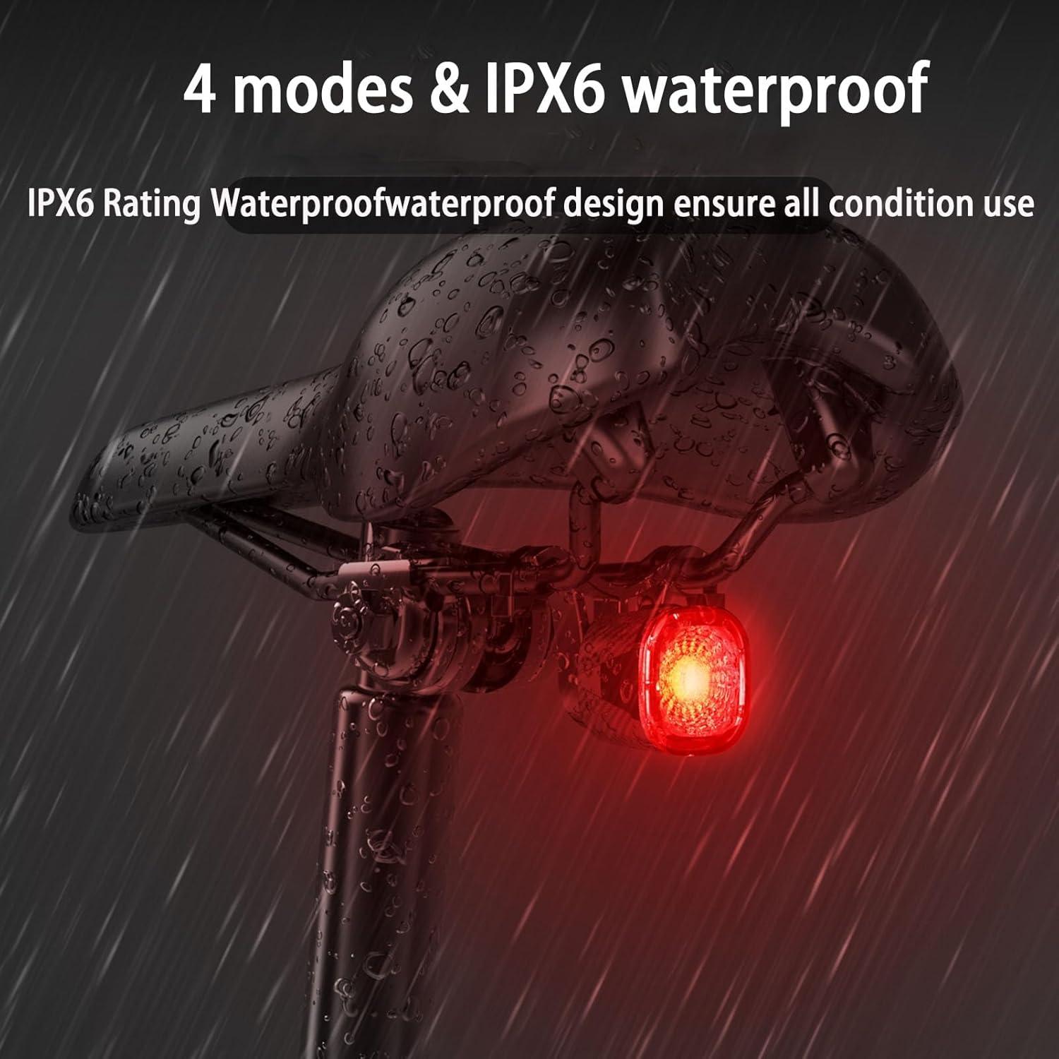 Luz Trasera Inteligente para Bicicleta REYUNGGO AQY-0123, 6 Modos, IPX6