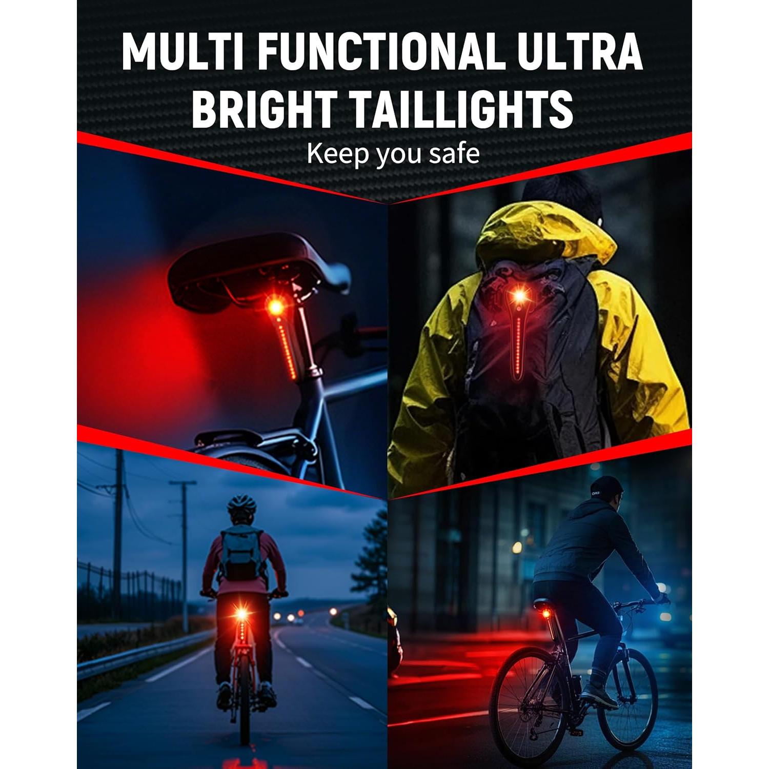 Luz Trasera de Bicicleta DARKBEAM T24 Recargable USB-C IP64