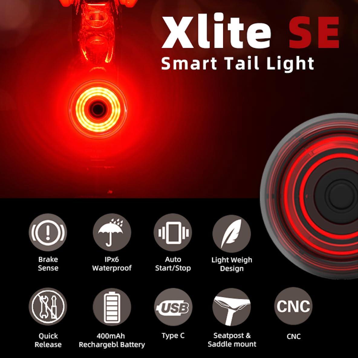 Luz Trasera Inteligente ENFITNIX XLITE SE Recargable USB-C