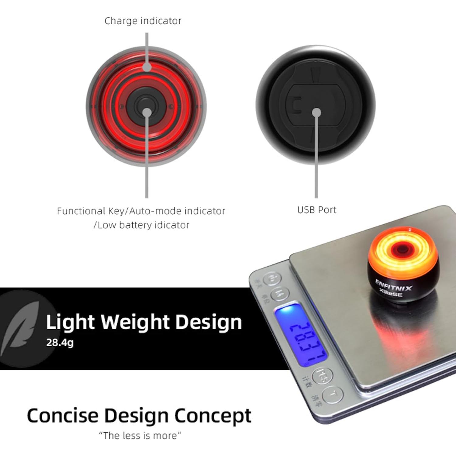 Luz Trasera Inteligente ENFITNIX XLITE SE Recargable USB-C