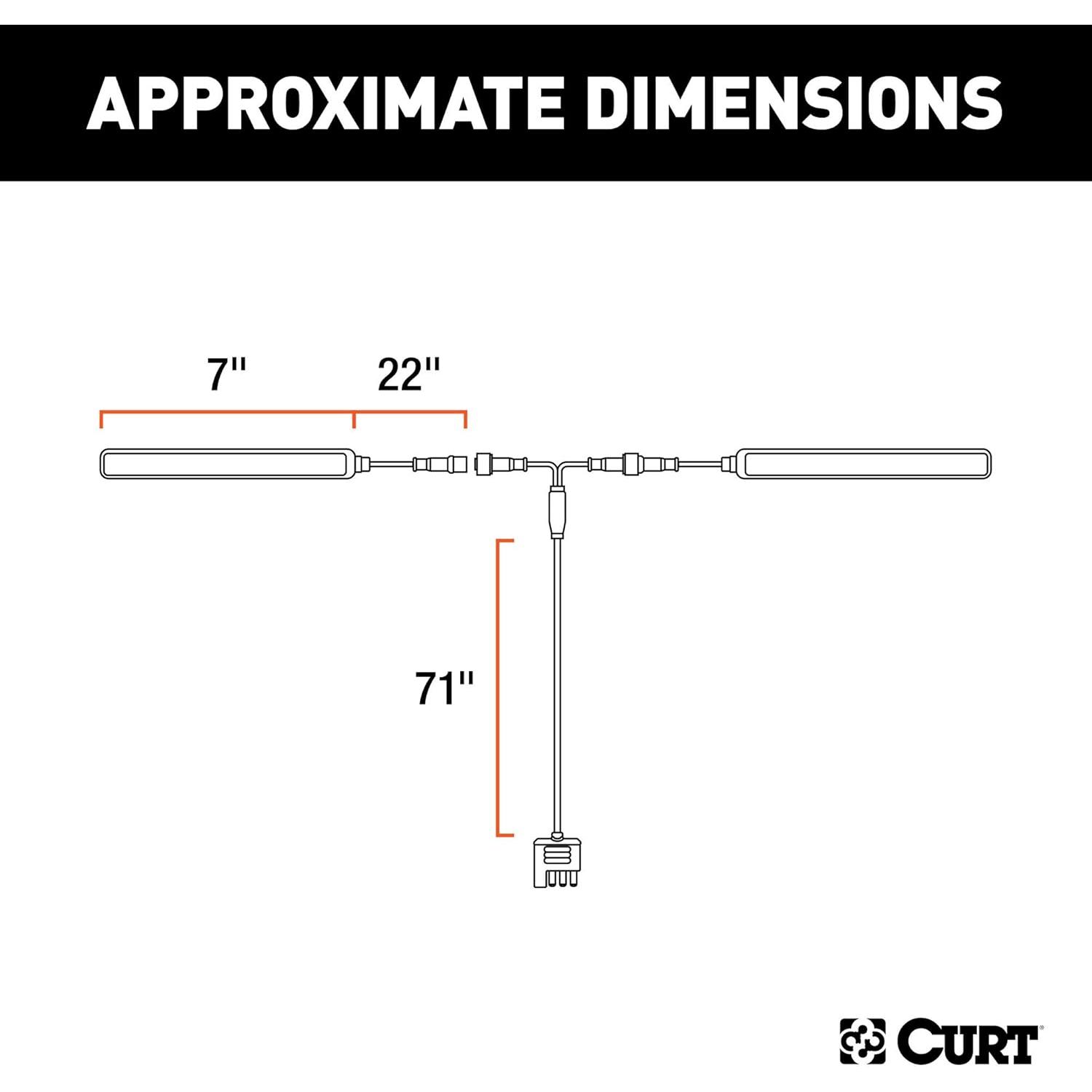 Luces LED Auxiliares CURT 53201 para Automóviles - Paquete de 2