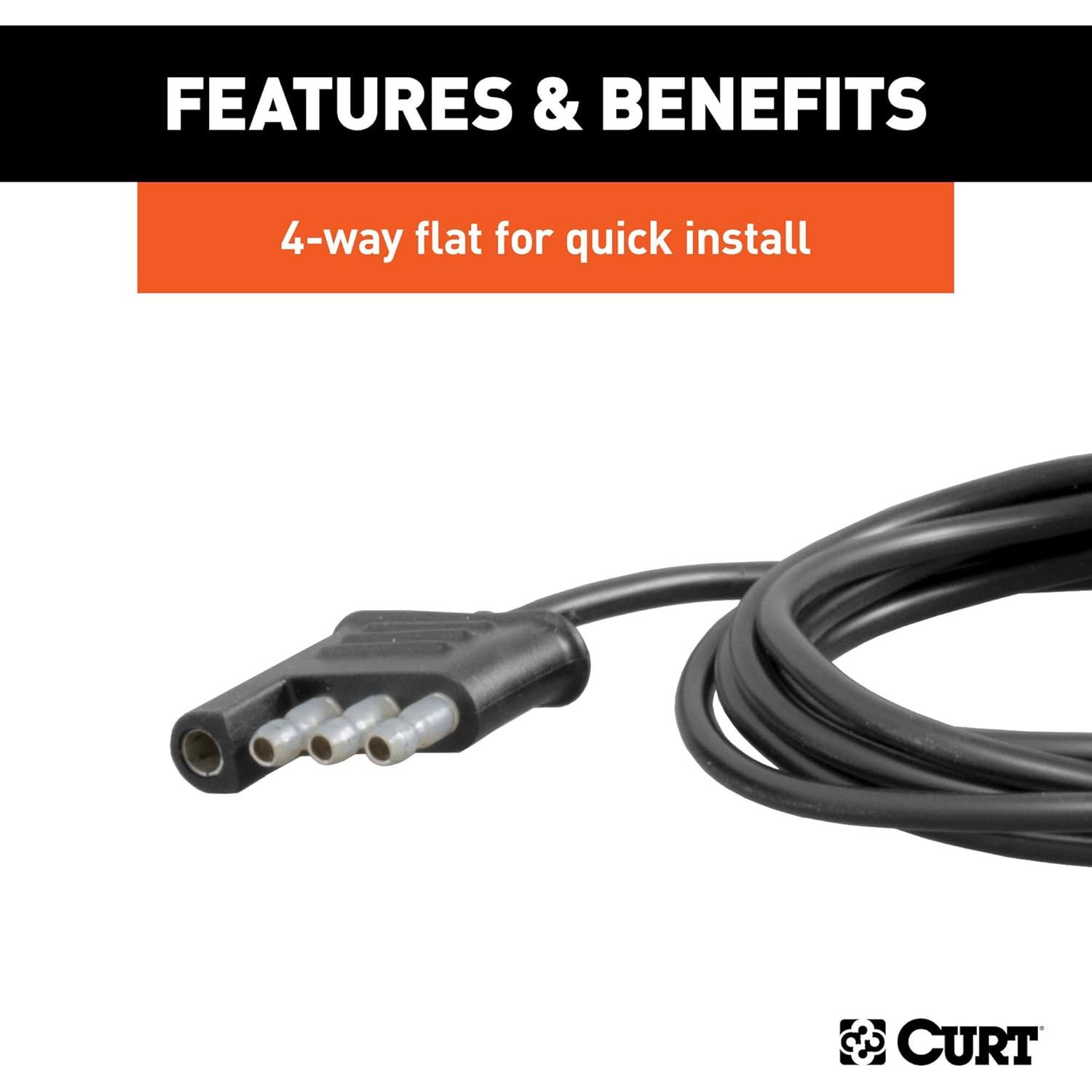 Luces LED Auxiliares CURT 53201 para Automóviles - Paquete de 2