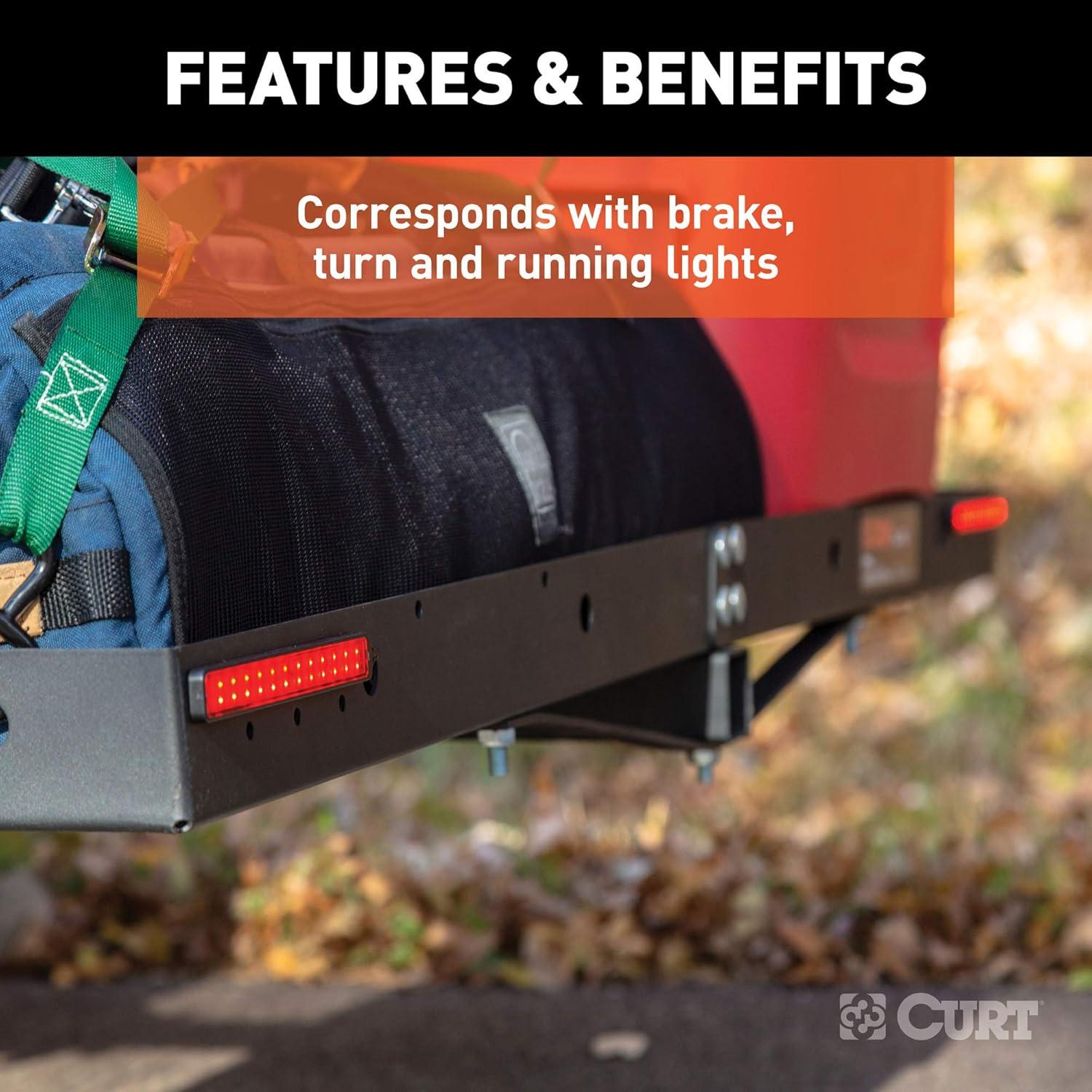 Luces LED Auxiliares CURT 53201 para Automóviles - Paquete de 2