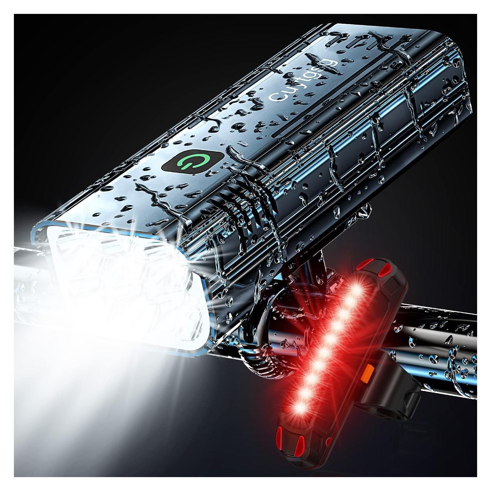 Luces LED para Bicicleta Cuytgsg KX6 6 Luces 1500 Lúmenes