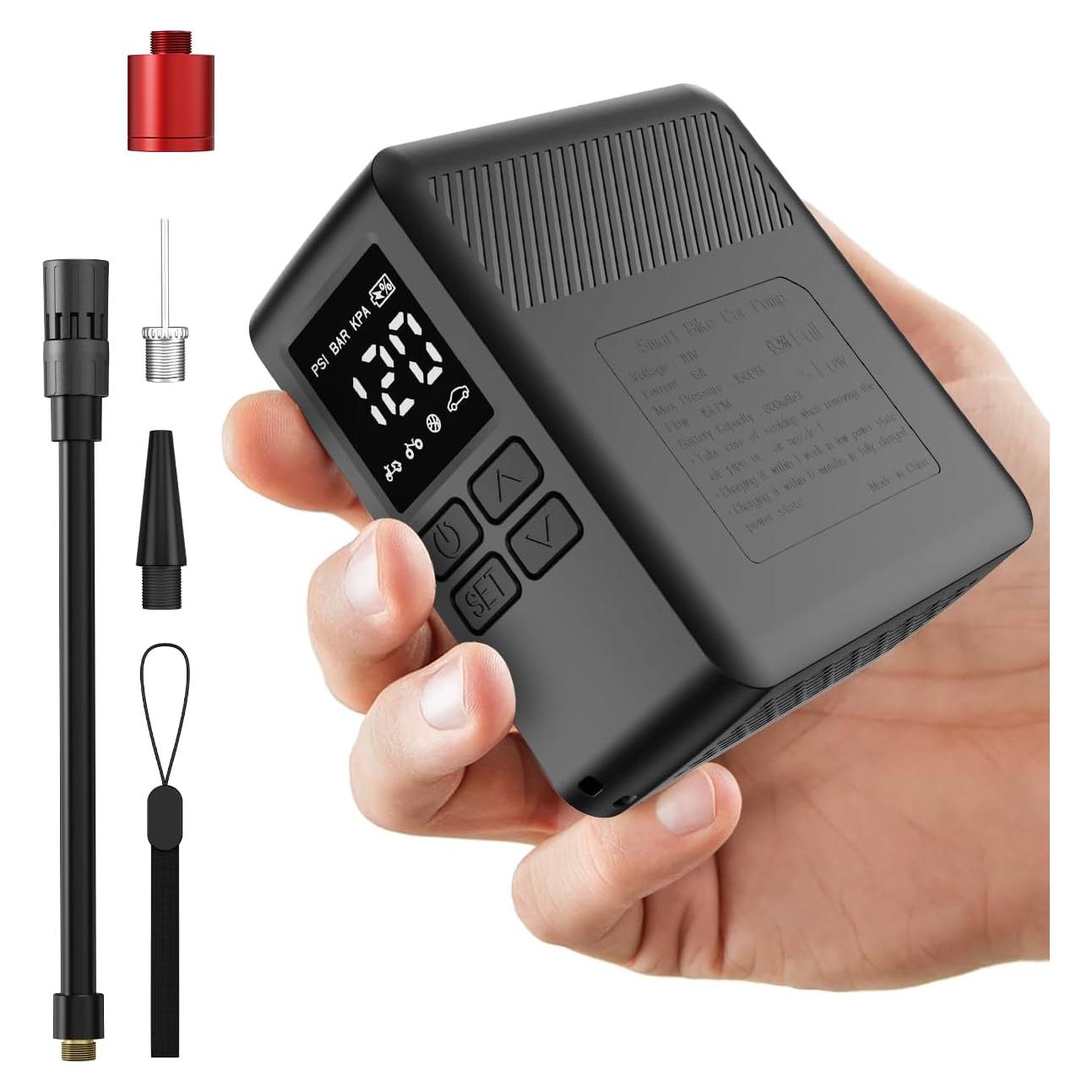 Bomba Eléctrica Portátil Yetour AP114B 150PSI con Manómetro