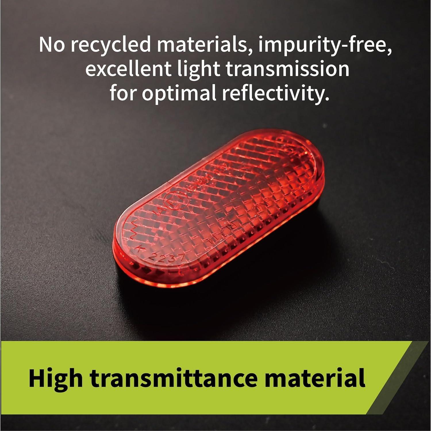 Reflectores de Bicicleta BAR AUTOTECH Rojo Mini Oval 2 Piezas