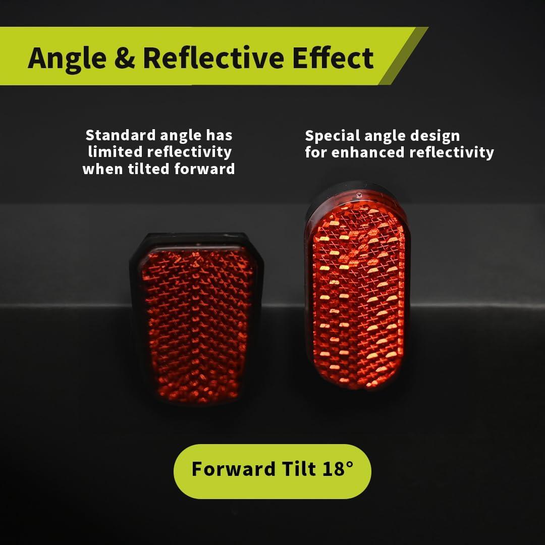 Reflectores de Bicicleta BAR AUTOTECH Rojo Mini Oval 2 Piezas