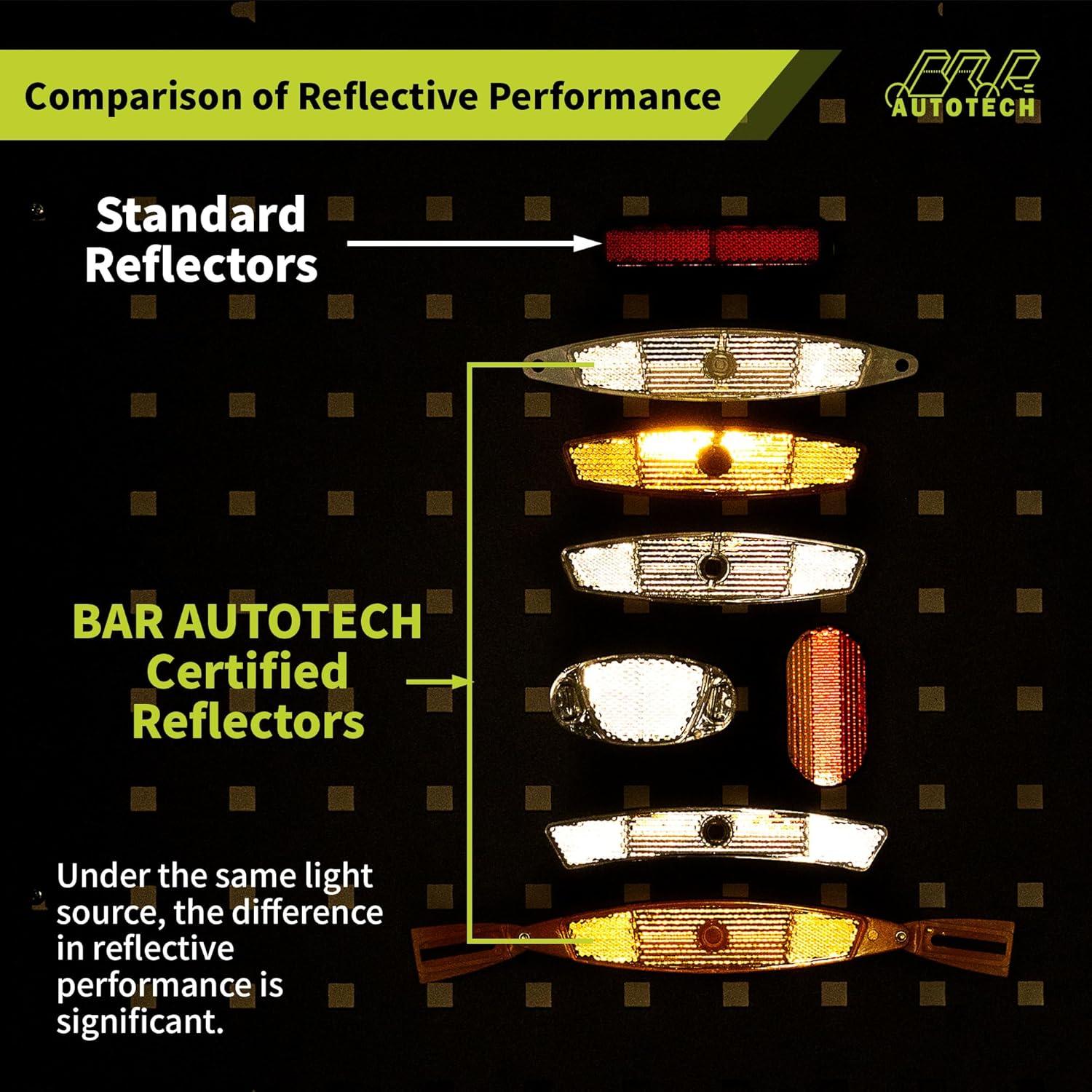 Reflectores de Bicicleta BAR AUTOTECH Rojo Mini Oval 2 Piezas