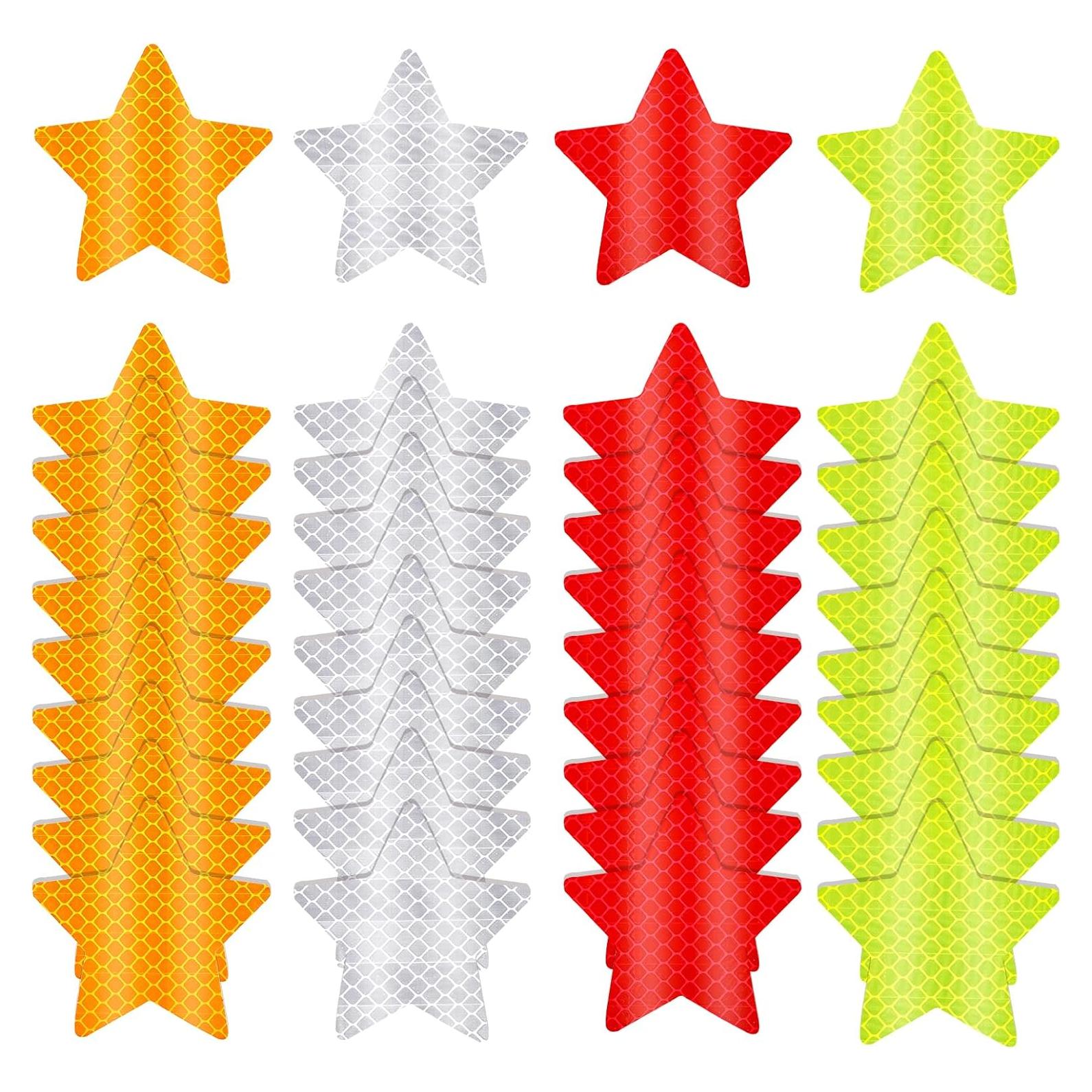 40 Calcomanías Reflectantes Estrella Ymapinc 6cm PVC Seguridad
