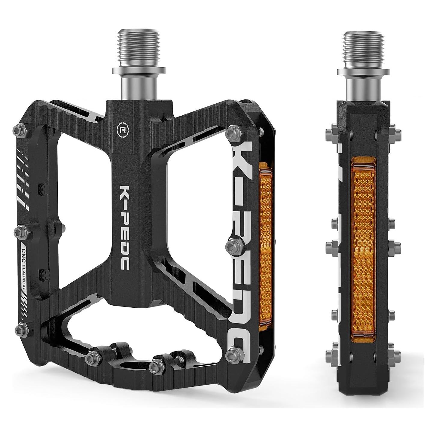 Pedales de Bicicleta K PEDC KPF135 Aluminio 9/16" con Reflectores