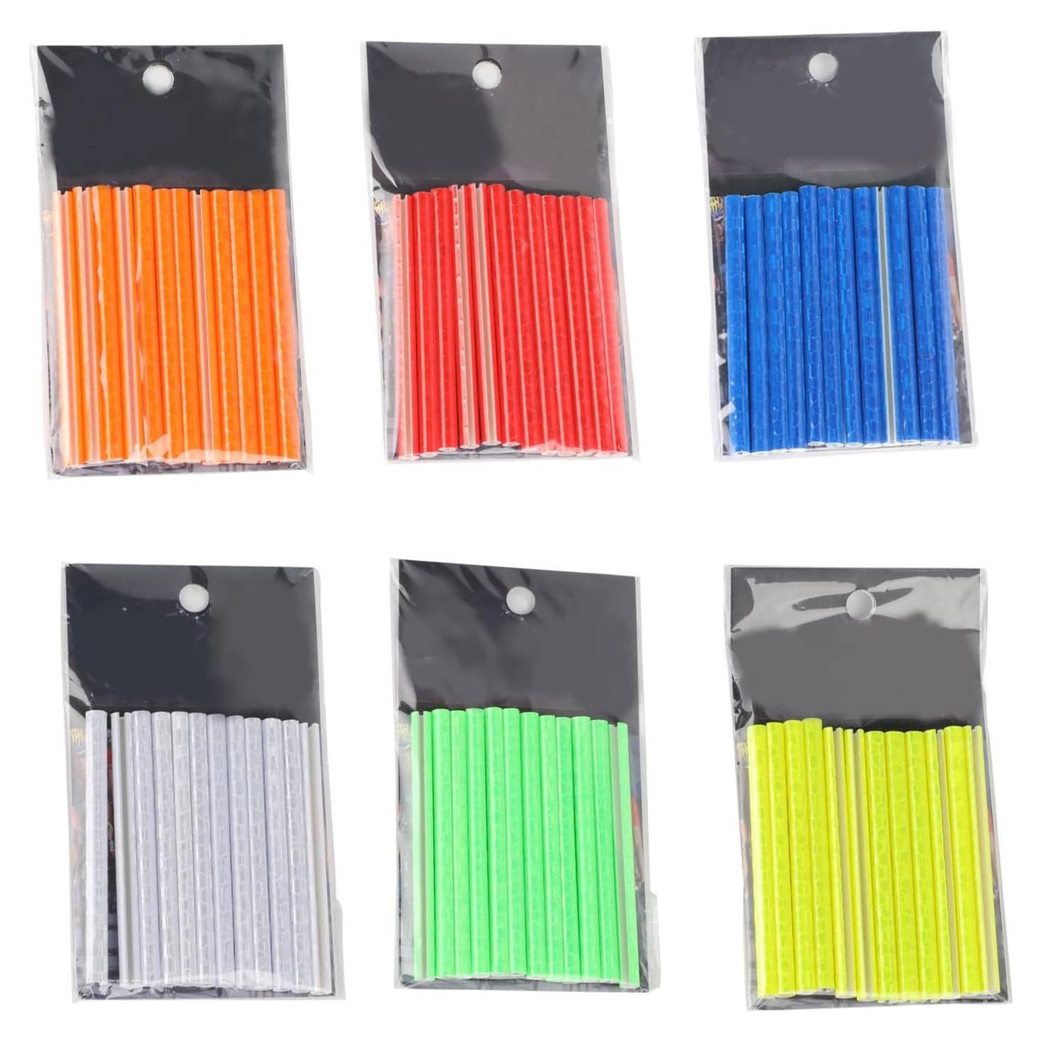 72 Reflectores de Radios de Bicicleta Qurbuns 75mm Coloridos