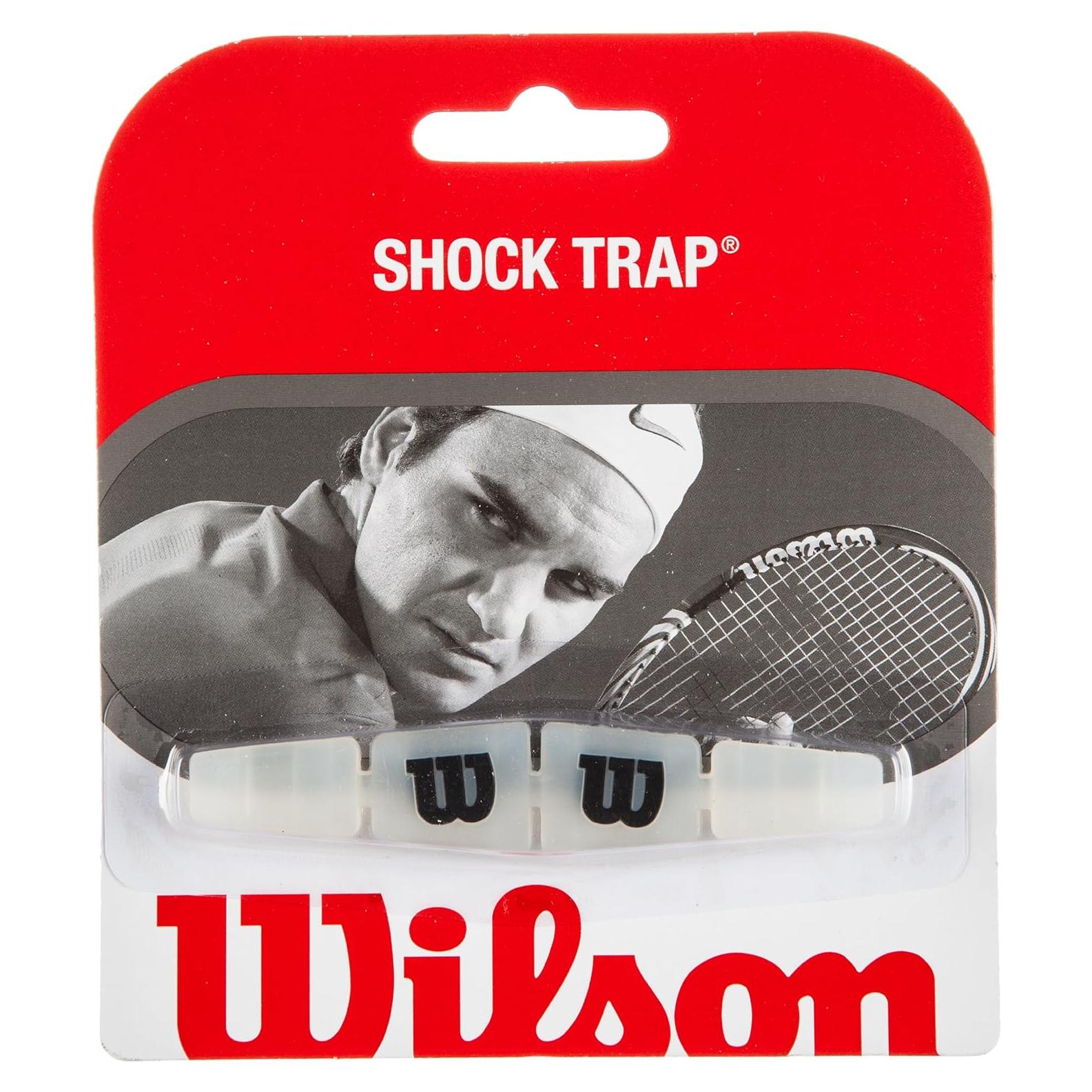 Empuñadura de Raqueta de Tenis Wilson Shock Trap - Negro/Transparente