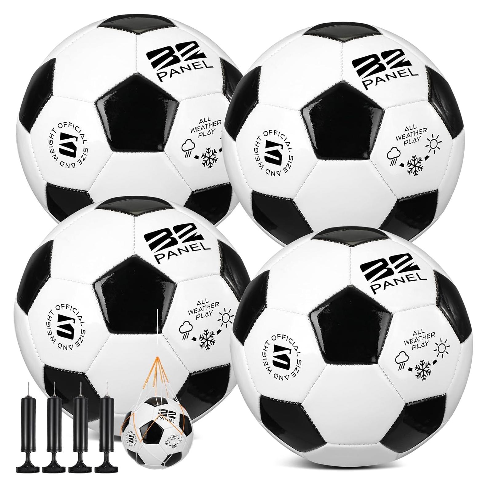 Set 4 Balones de Fútbol Shappy Tamaño 5 con Bomba y Bolsa