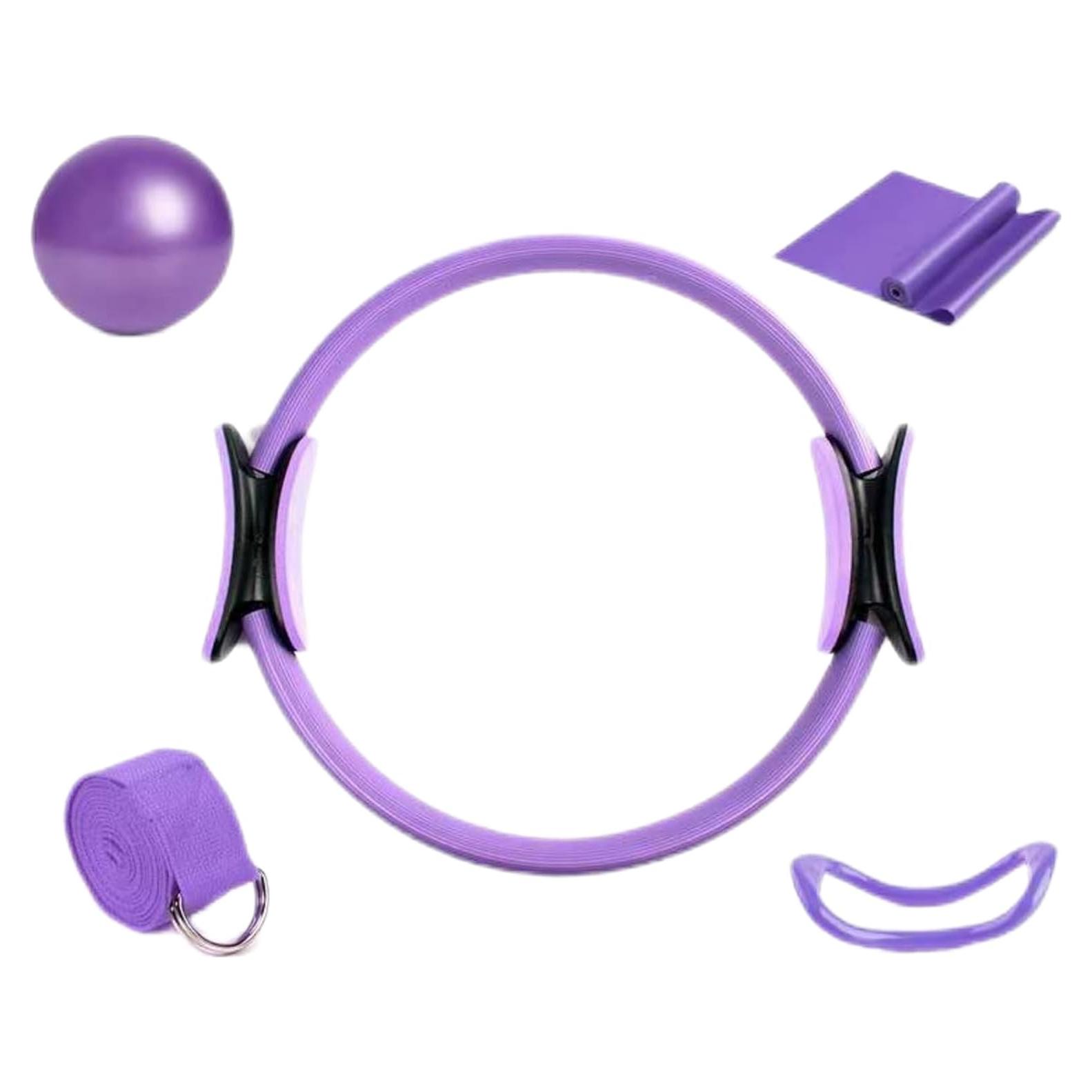Conjunto de Pilates y Yoga Roenae con 5 Accesorios Morado