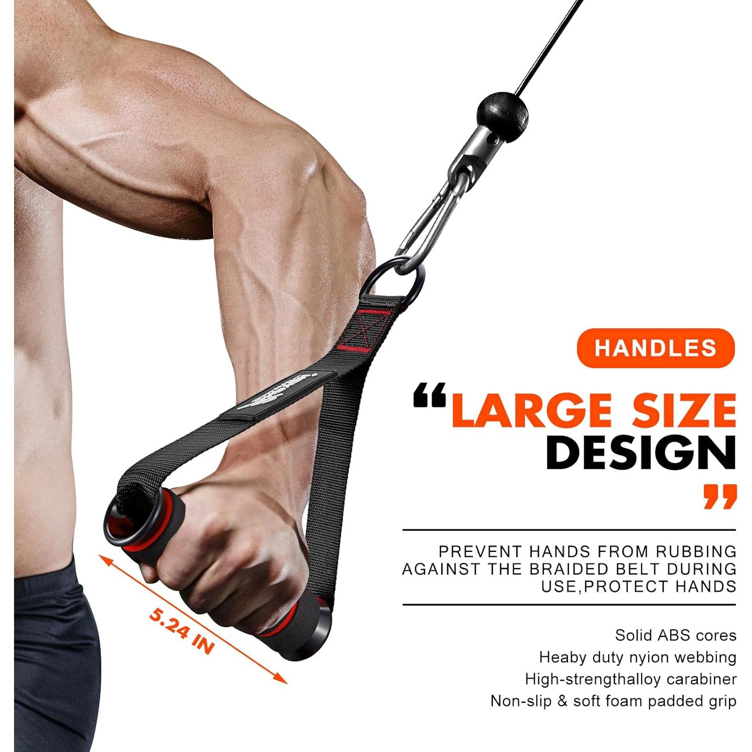 Mangos de Ejercicio HPYGN para Máquina de Cable - Rojo