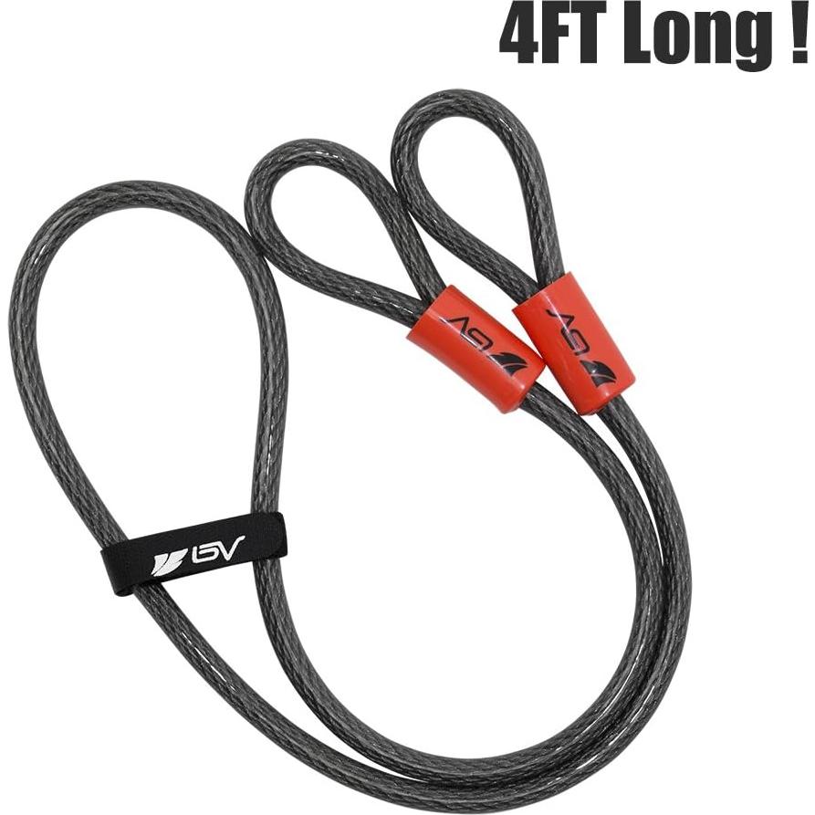 Candado de Cable de Seguridad BV 4FT (1.22m) Acero Trenzado 10mm