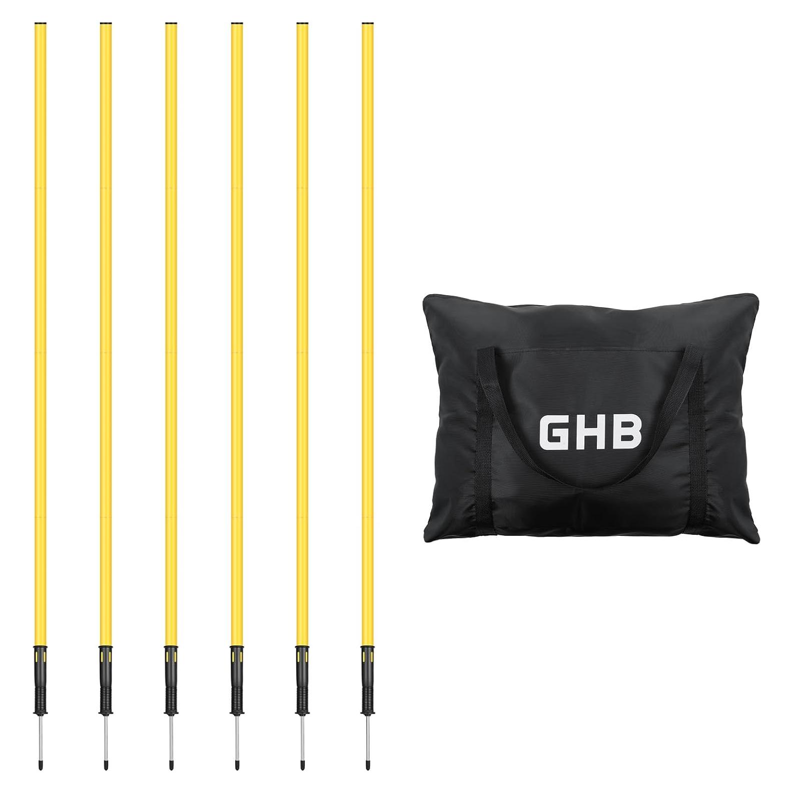 Postes de Agilidad GHB 1.83m Pack de 6 para Entrenamiento