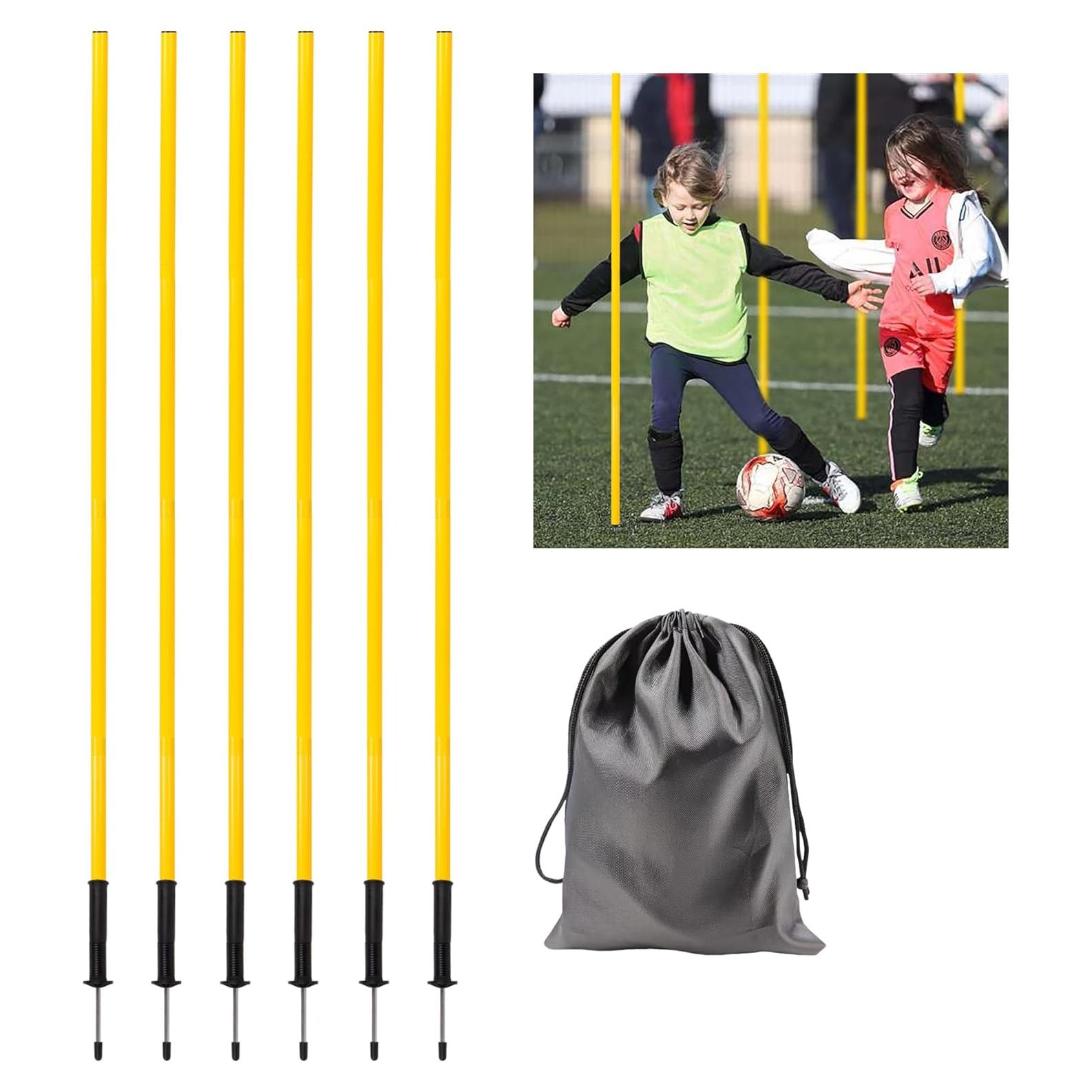 Postes de Agilidad para Fútbol Nbguigdstr 1.52m 6 Pcs Ajustables