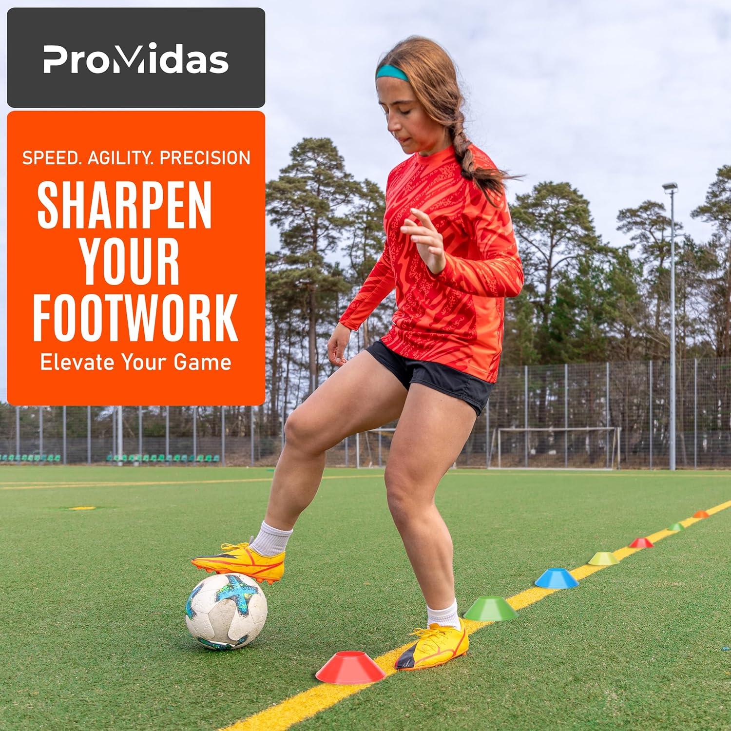 Mini Conos de Entrenamiento ProMidas - Naranja - Paquete de 25