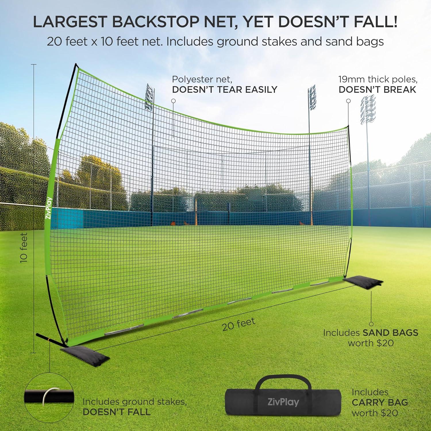 Red de Respaldo ZivPlay 6.1x3.05m para Lacrosse y Fútbol