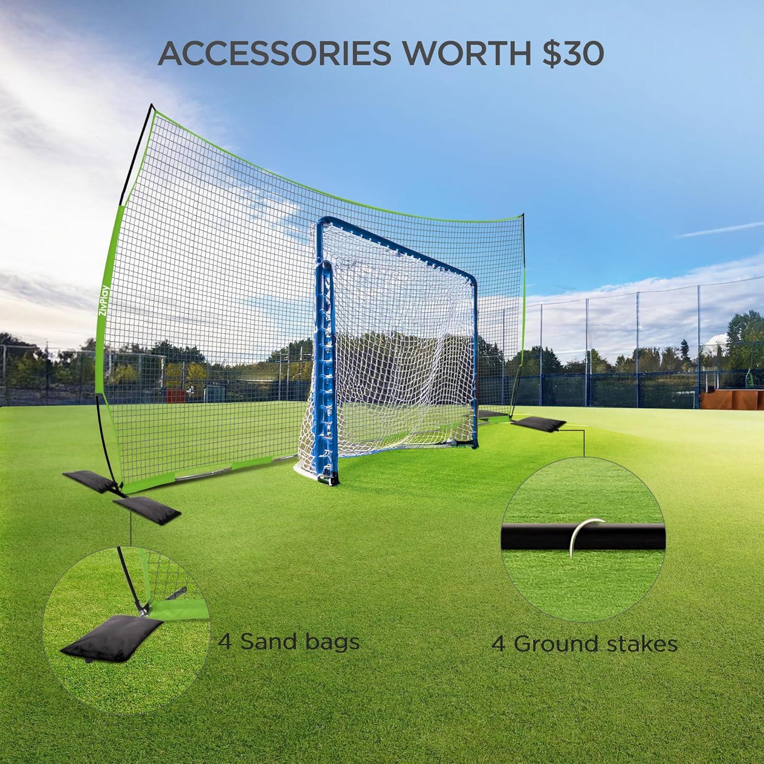 Red de Respaldo ZivPlay 6.1x3.05m para Lacrosse y Fútbol