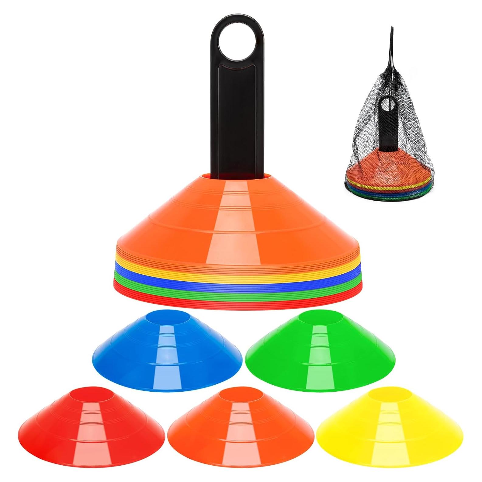 Conos de Disco de Agilidad BiAnYC - 25 Pcs Multicolor 19 cm