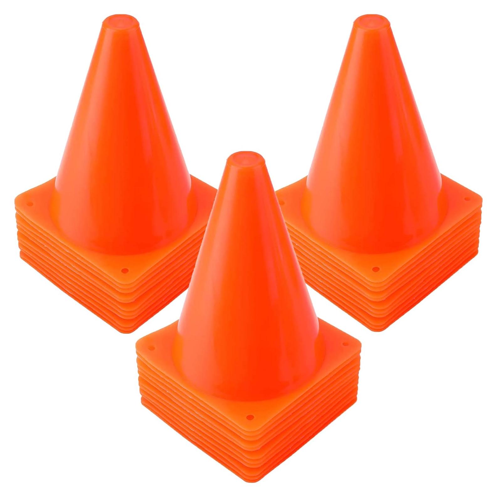 Paquete de 40 conos de tráfico Faswin 17.78 cm naranja