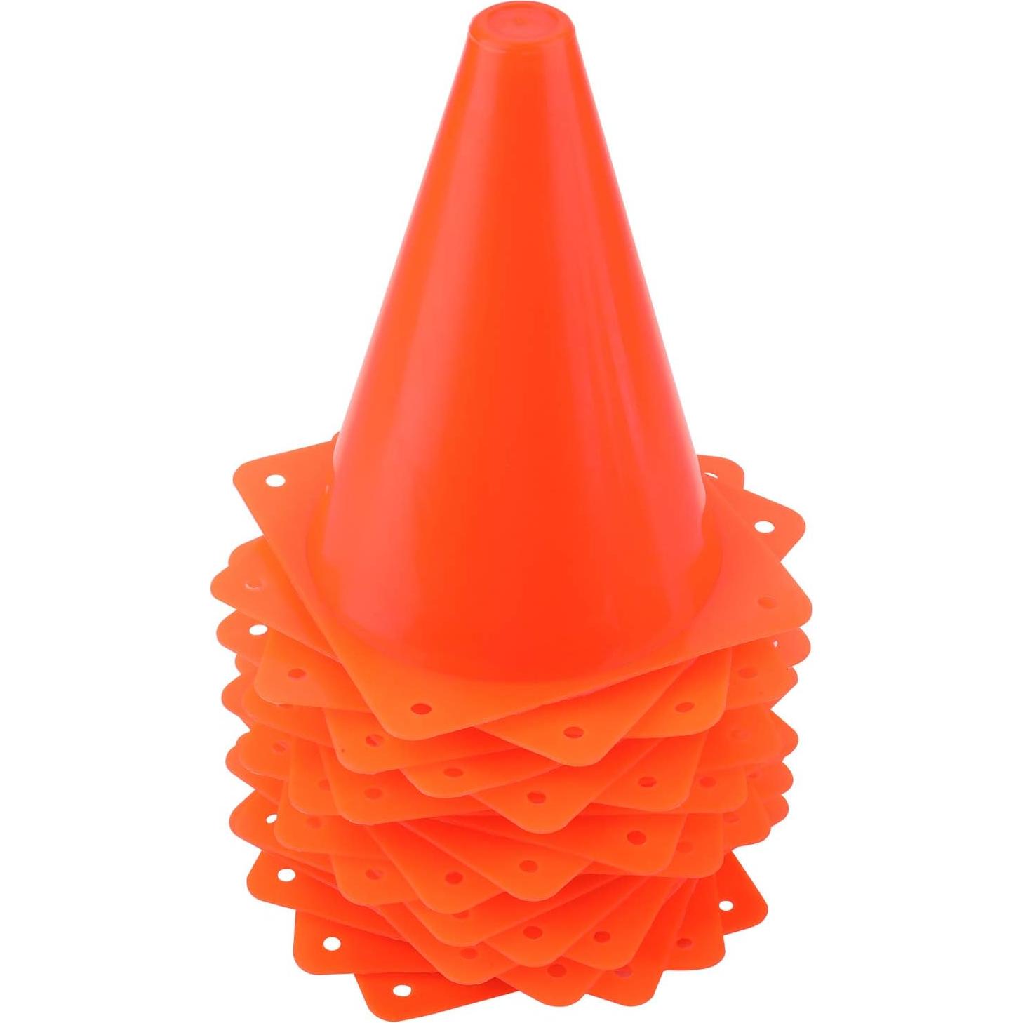 Paquete de 40 conos de tráfico Faswin 17.78 cm naranja