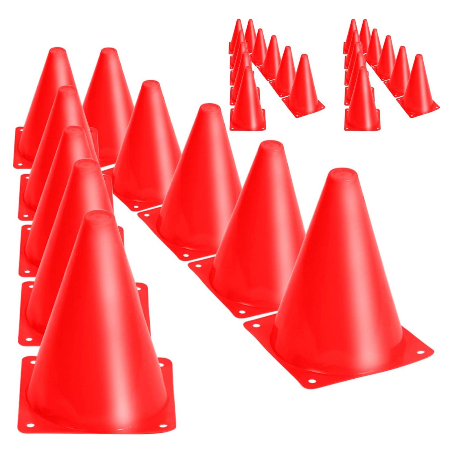 Conos de Entrenamiento KINJOEK 30 Paquetes 22.86 cm Rojo